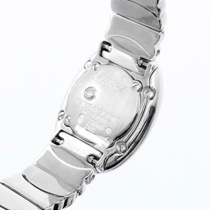CARTIER BAIGNOIRE Mini 18K White Gold 1.23TCW Diamond Watch