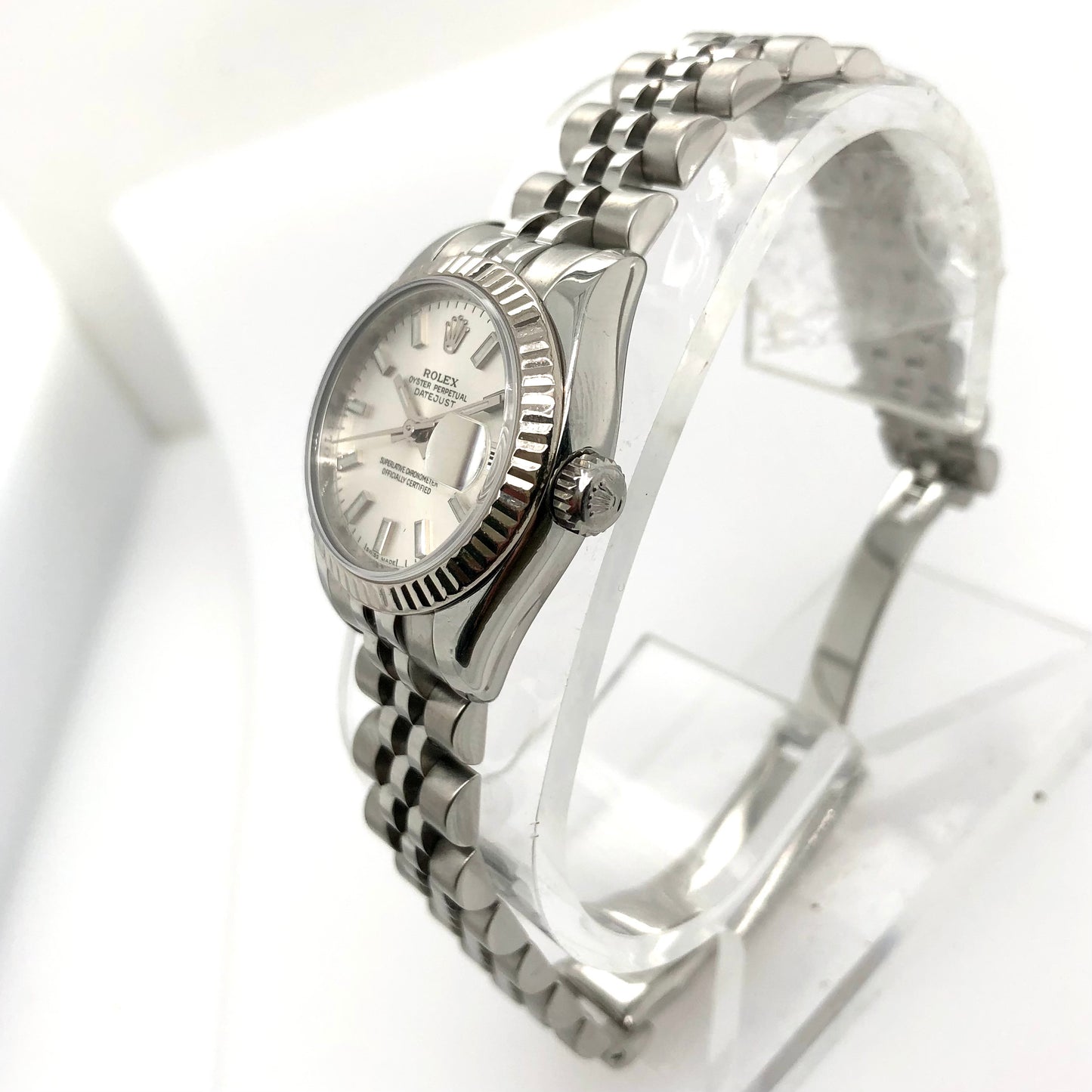 ROLEX DATEJUST Automatic 28mm 2 Tone Watch Silver Dial
