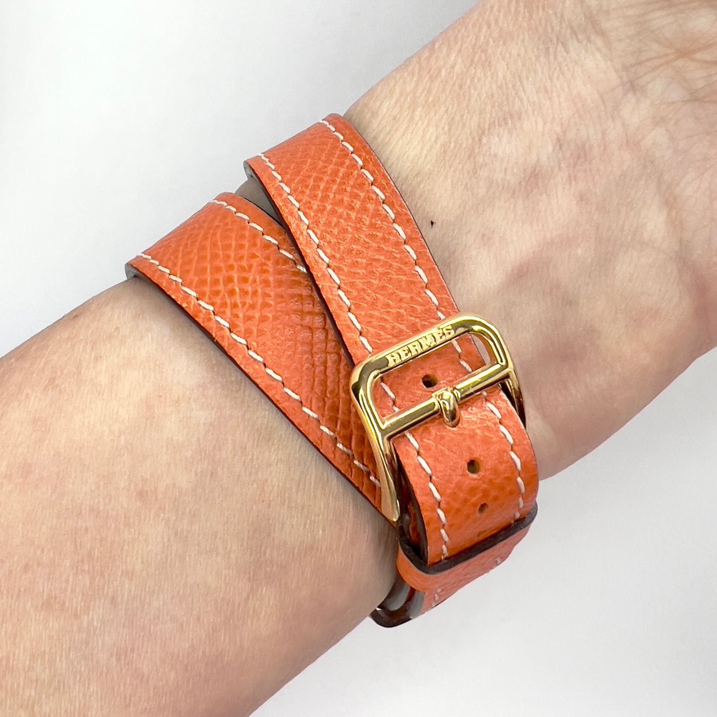 HERMES HEURE H 25mm Two Tone 0.91TCW DIAMONDS Hermes Double Tour Band
Watch