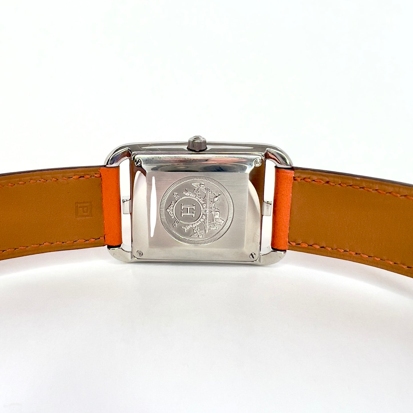 HERMES CAPE COD Automatic 29mm Steel 2.10TCW DIAMONDS Watch Hermès Double Tour Band