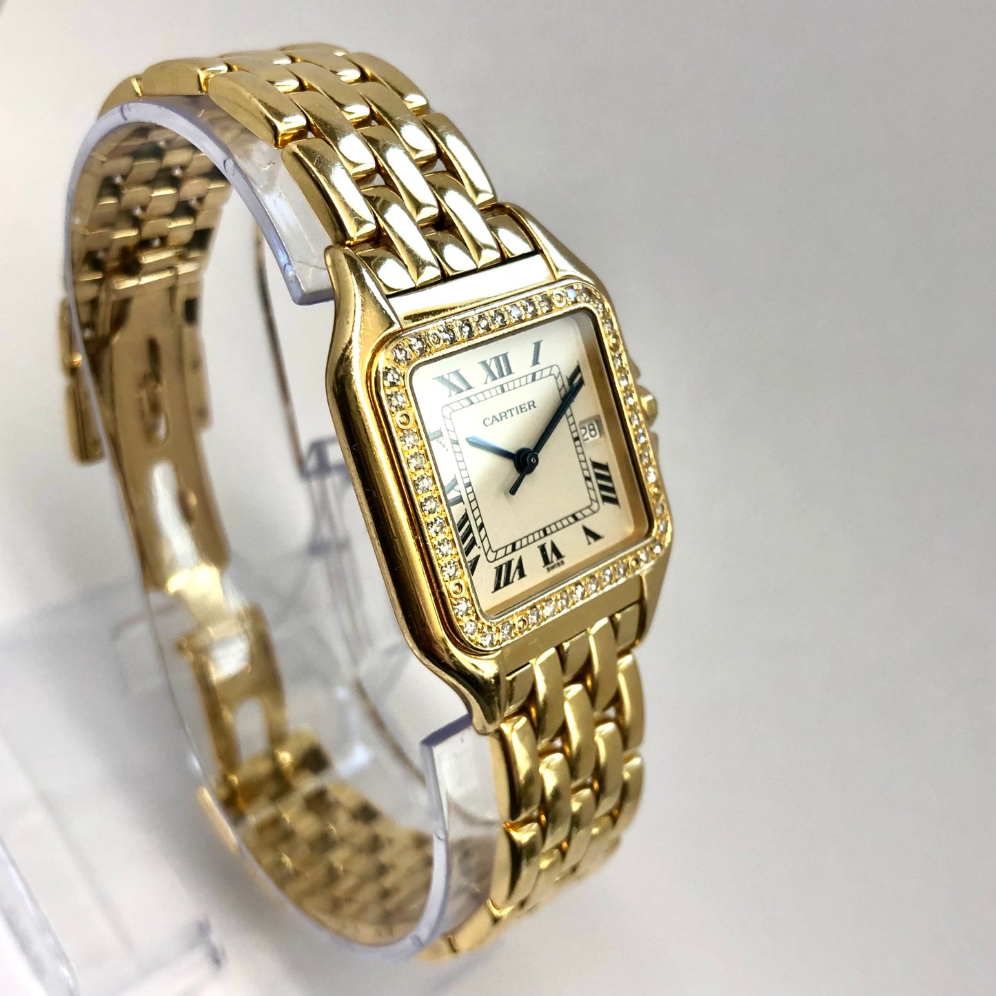 CARTIER PANTHERE 27mm 18K Yellow Gold 0.50TCW FACTORY DIAMOND Watch