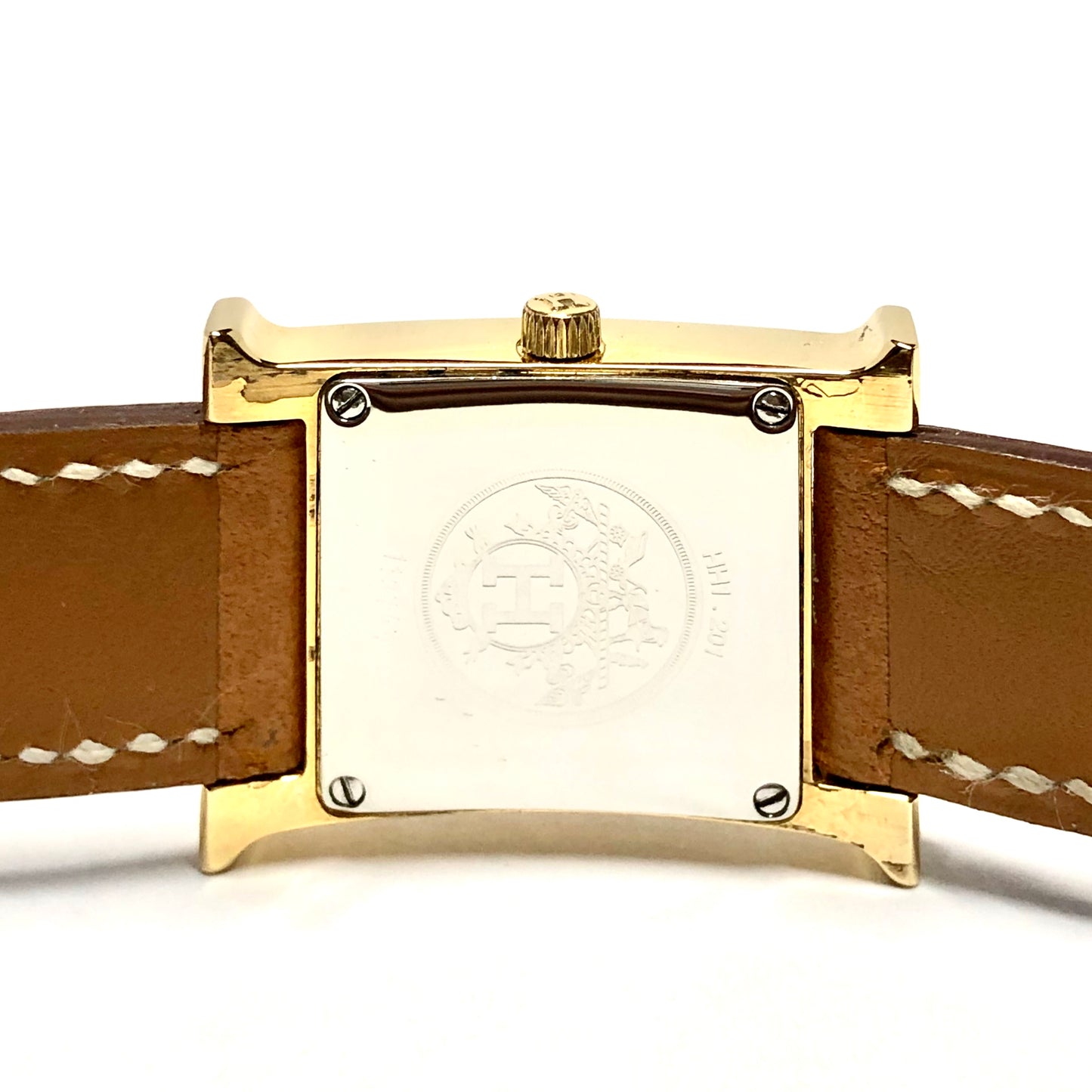 HERMÈS HEURE H Quartz 25mm Two Tone 0.91TCW DIAMOND Watch Hermès Double Tour Band