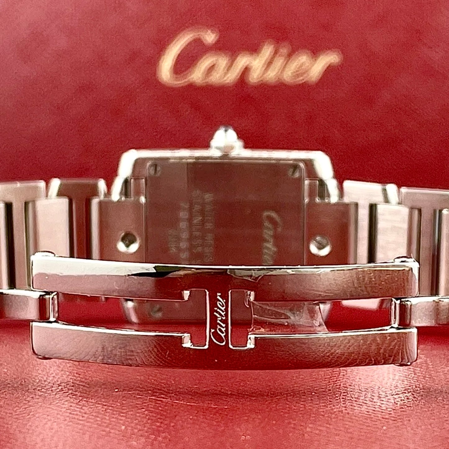 CARTIER TANK FRANCAISE Quartz 20mm Steel 6.2TCW Full DIAMOND Watch