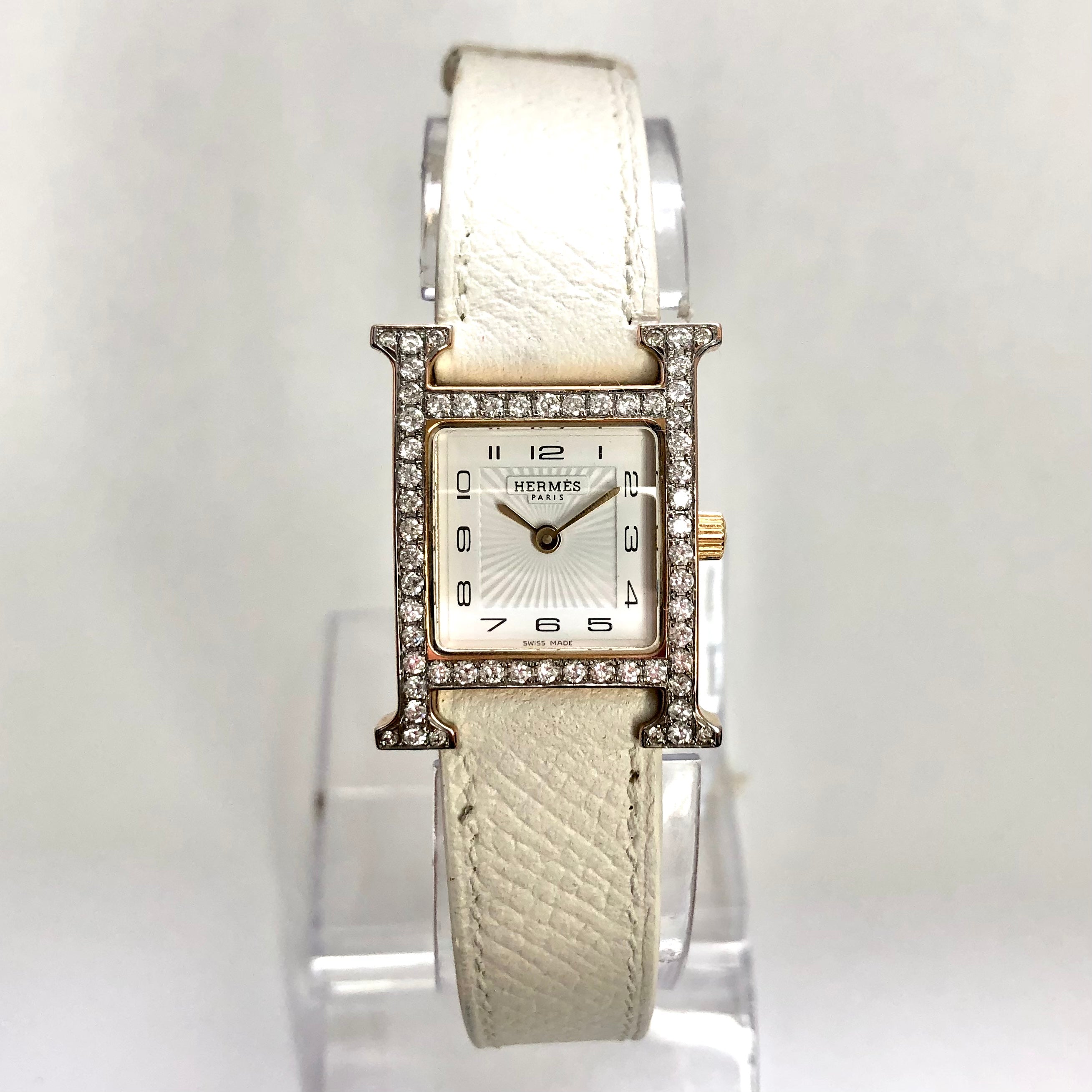 HERM S HEURE H 25mm Two Tone 0.91TCW DIAMOND Watch