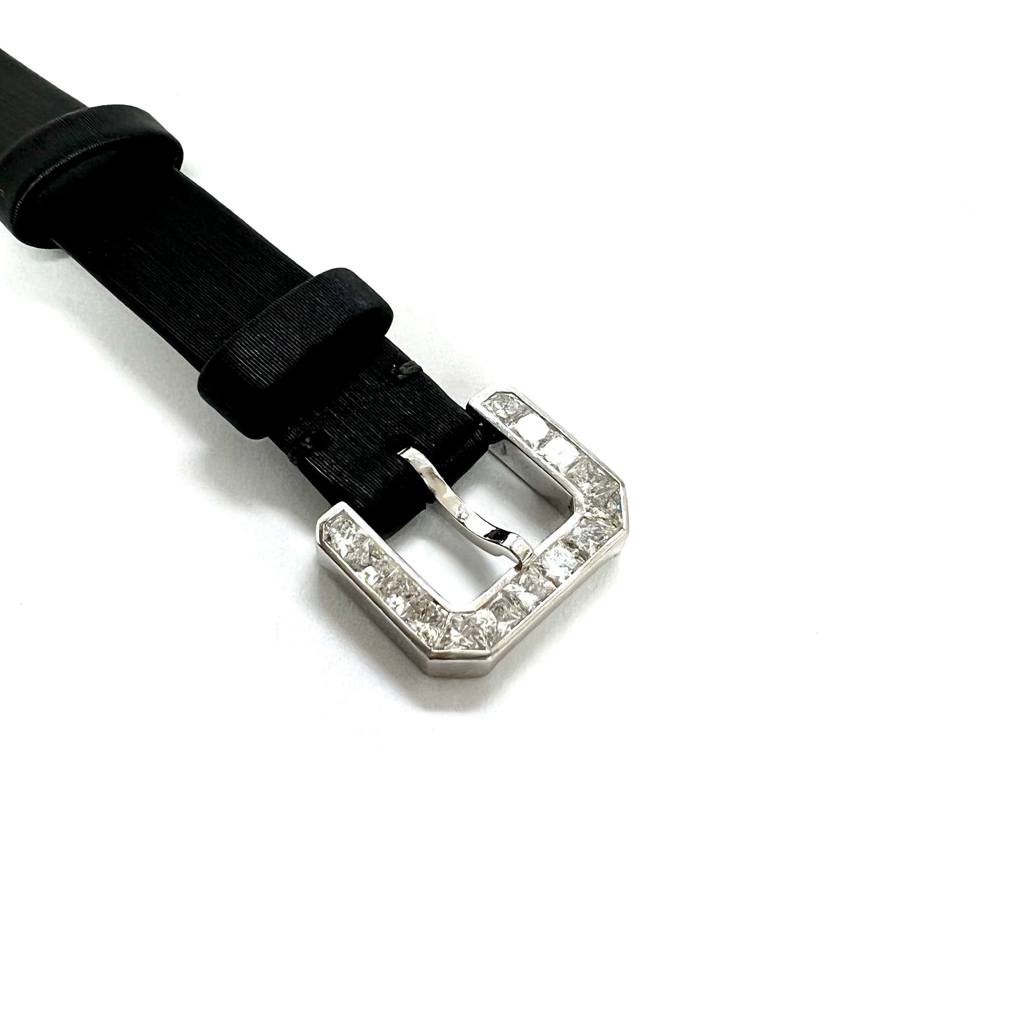 CARTIER LIBRE CEINTURE ALLONGEE 18K White Gold Factory Diamond Watch
