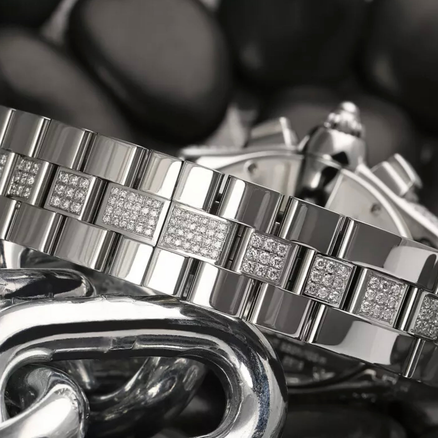 CARTIER ROADSTER 2618 Automatic 42mm Steel ~7TCW Diamond Watch