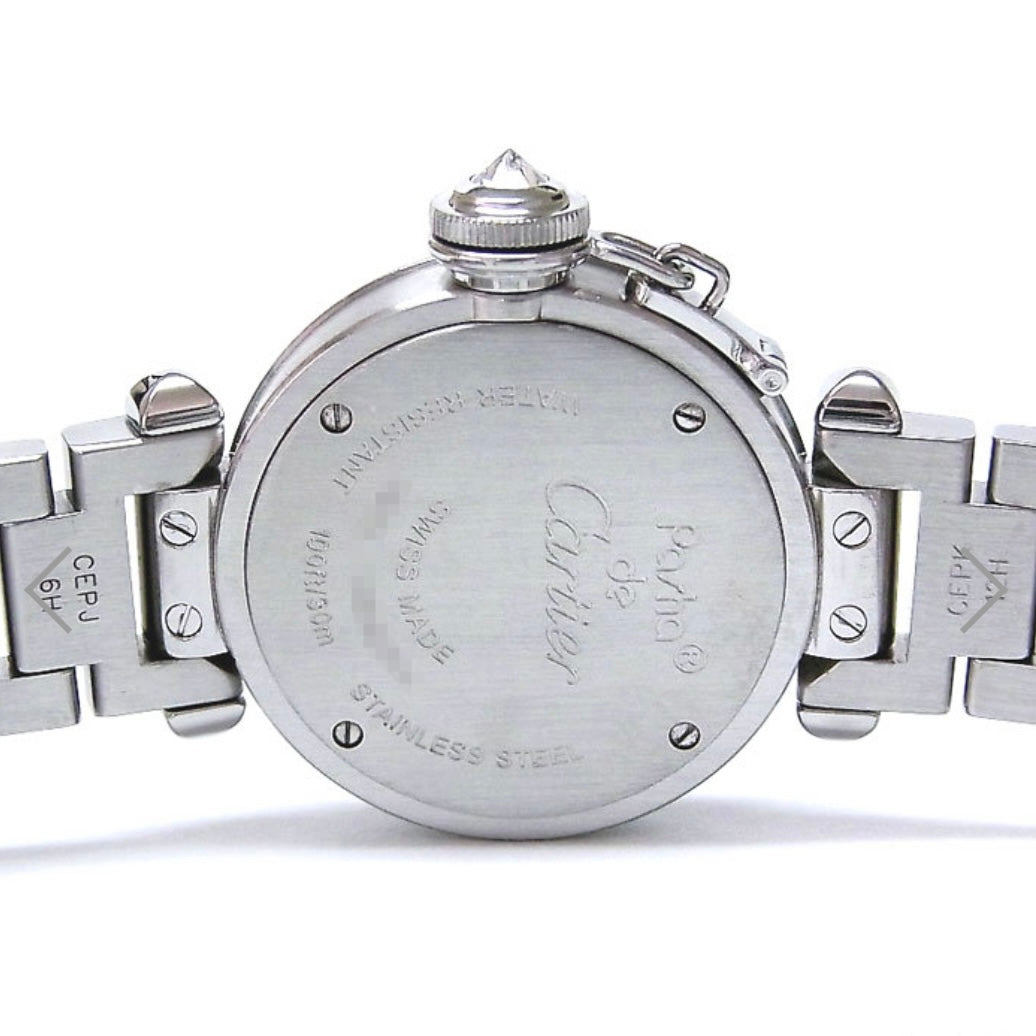 CARTIER PASHA Quartz 27mm Steel DIAMOND Watch