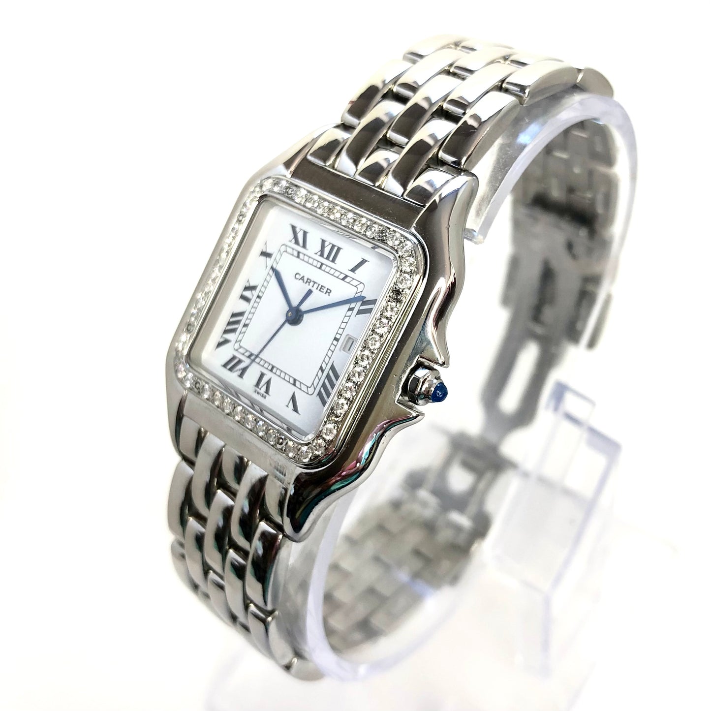 CARTIER PANTHÉRE 29mm Steel 0.55TCW Diamond Watch