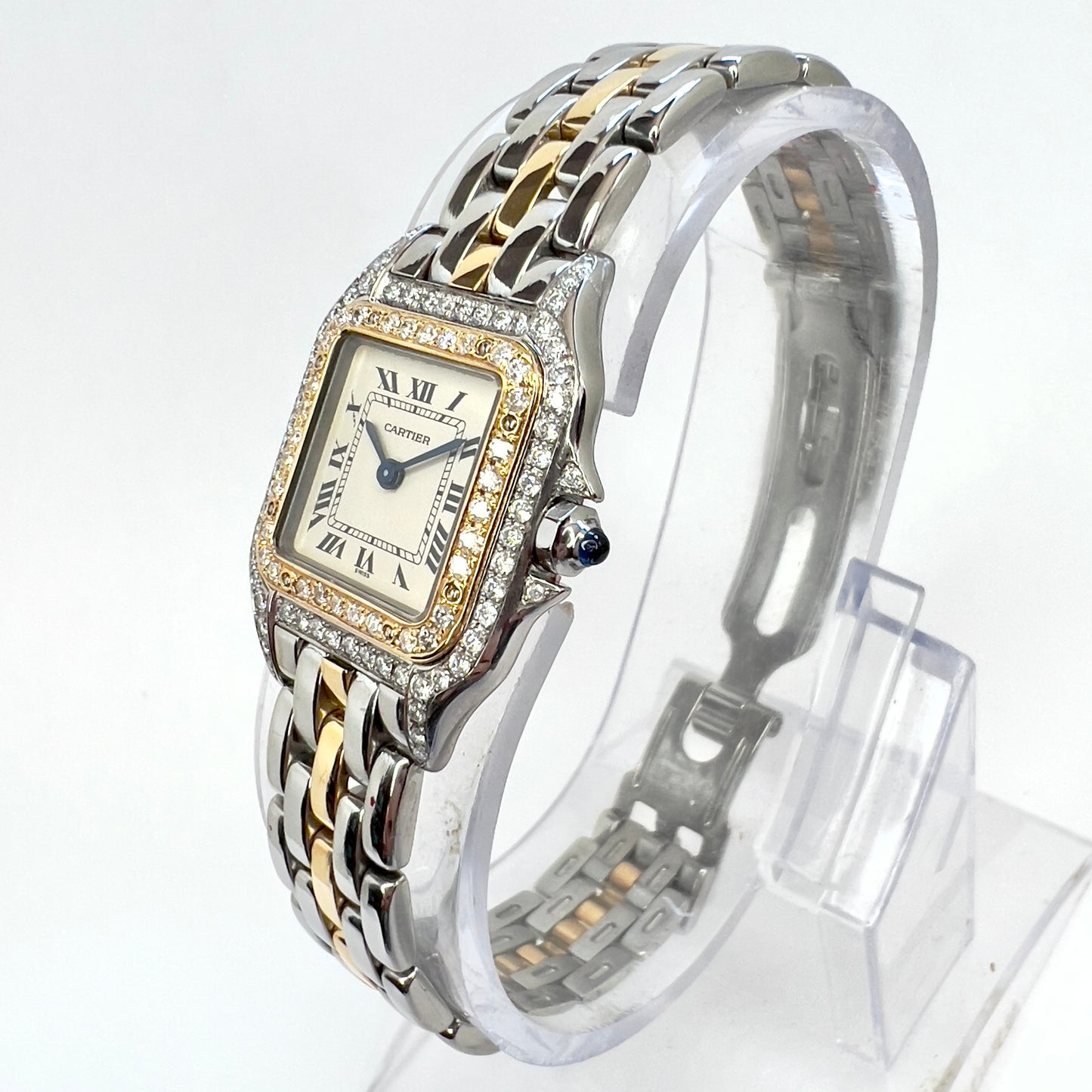CARTIER PANTHERE 22mm 1 Row Gold 0.86TCW DIAMOND Watch