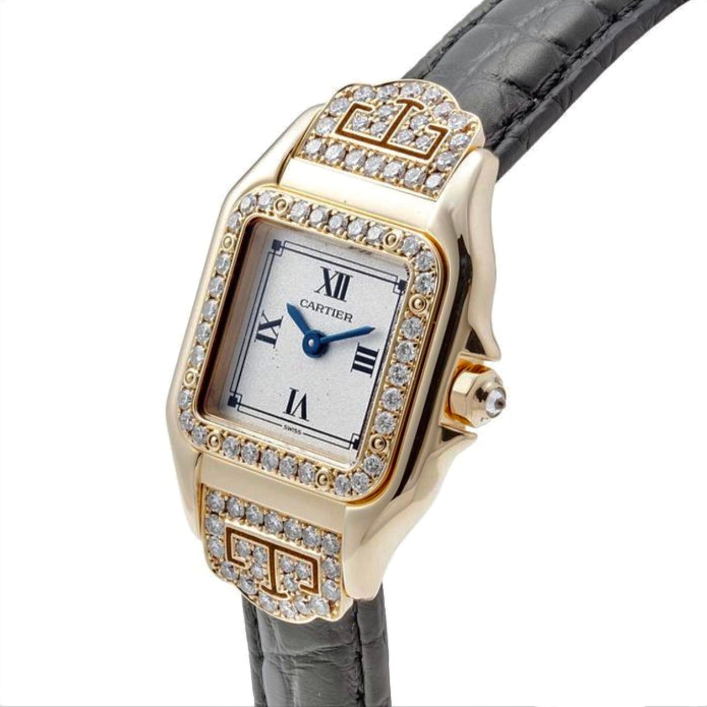 CARTIER PANTHERE Quartz 23mm 18K Yellow Gold ~.7TCW Diamond Watch