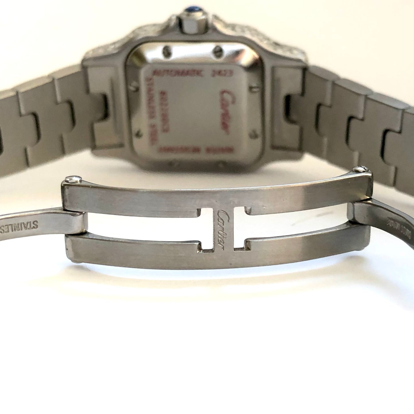 CARTIER SANTOS GALBEE 24mm Automatic Steel Diamond Watch ~8TCW NEW Model