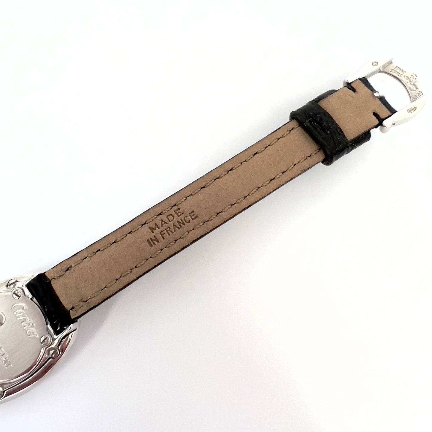 CARTIER BAIGNOIRE Mini 18K White Gold Diamond Watch