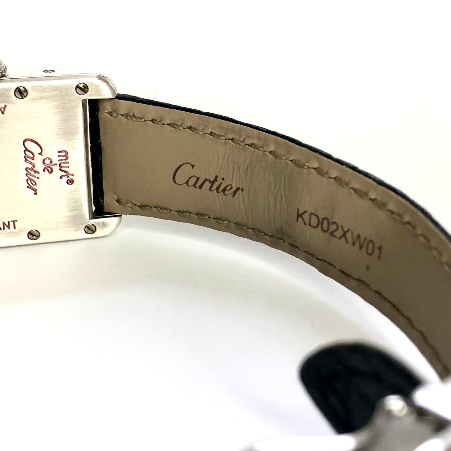 CARTIER TANK Quartz 22mm Silver 0.63TCW Diamond Watch