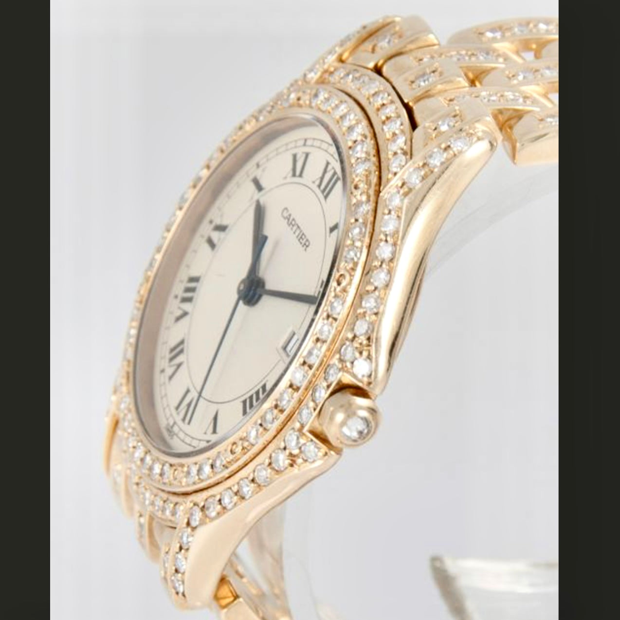 CARTIER PANTHERE COUGAR 27mm 18K Yellow Gold Diamond Watch
