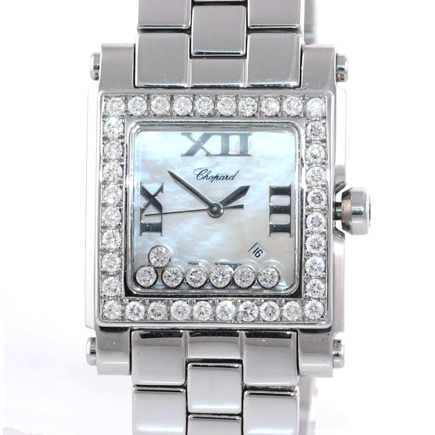CHOPARD HAPPY SPORT 30mm Quartz 7 Floating DIAMOND Watch NEW Model