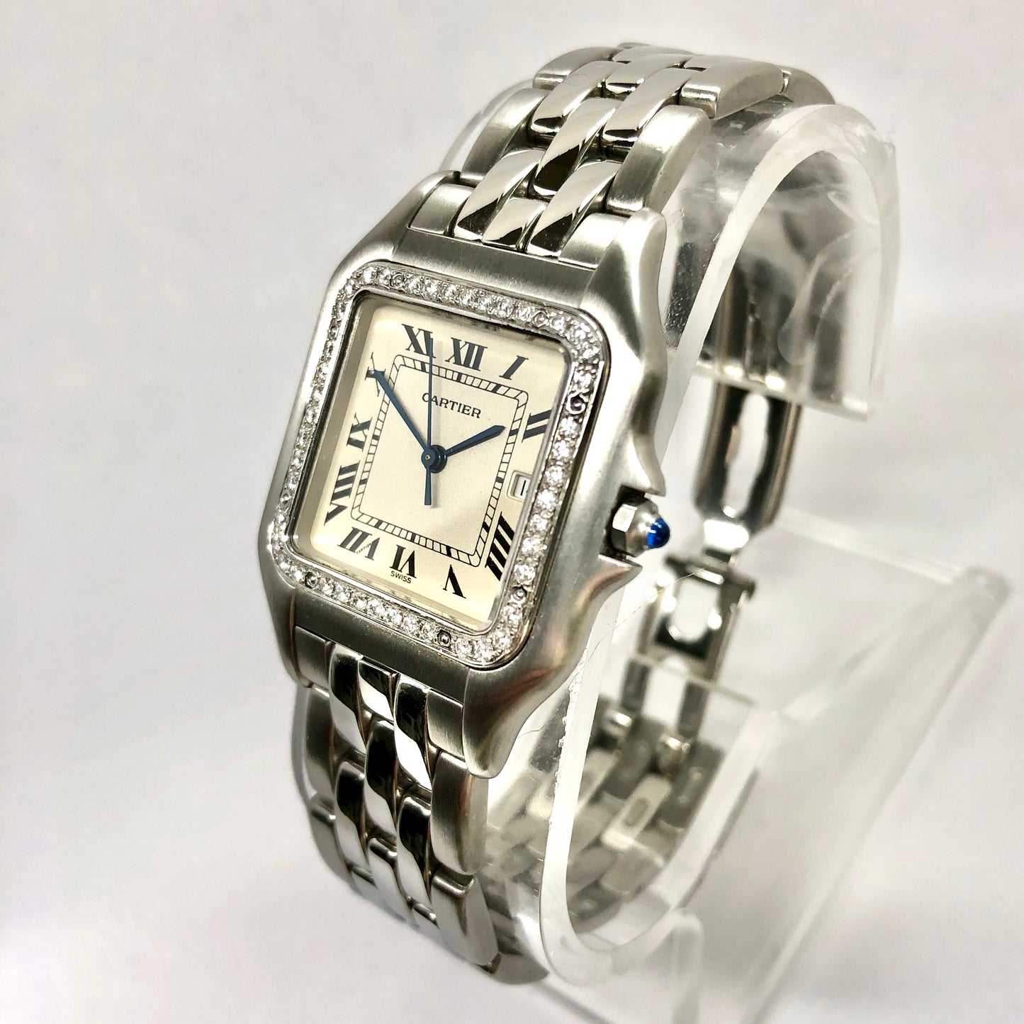 CARTIER PANTHÉRE 29mm Steel 0.55TCW Diamond Watch