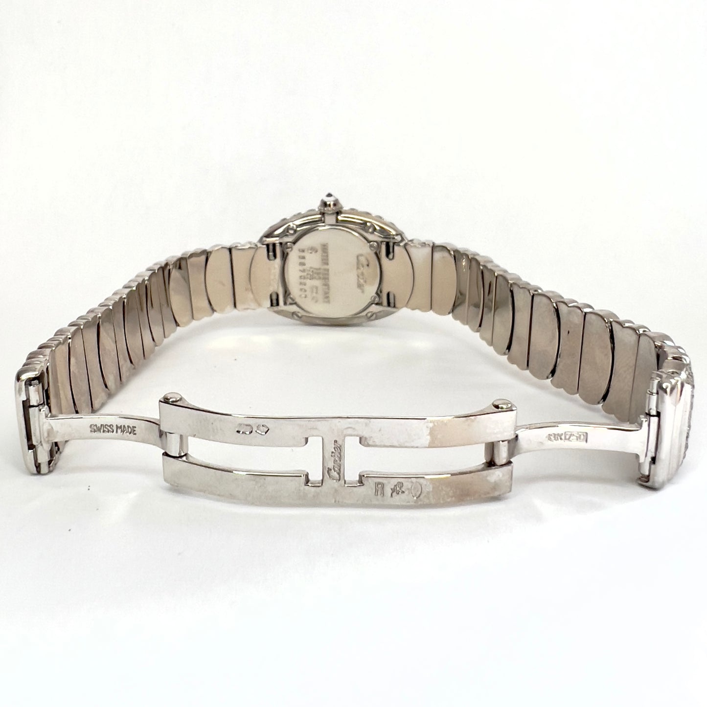 CARTIER BAIGNOIRE 22mm 18K White Gold 4.58TCW Diamond Watch