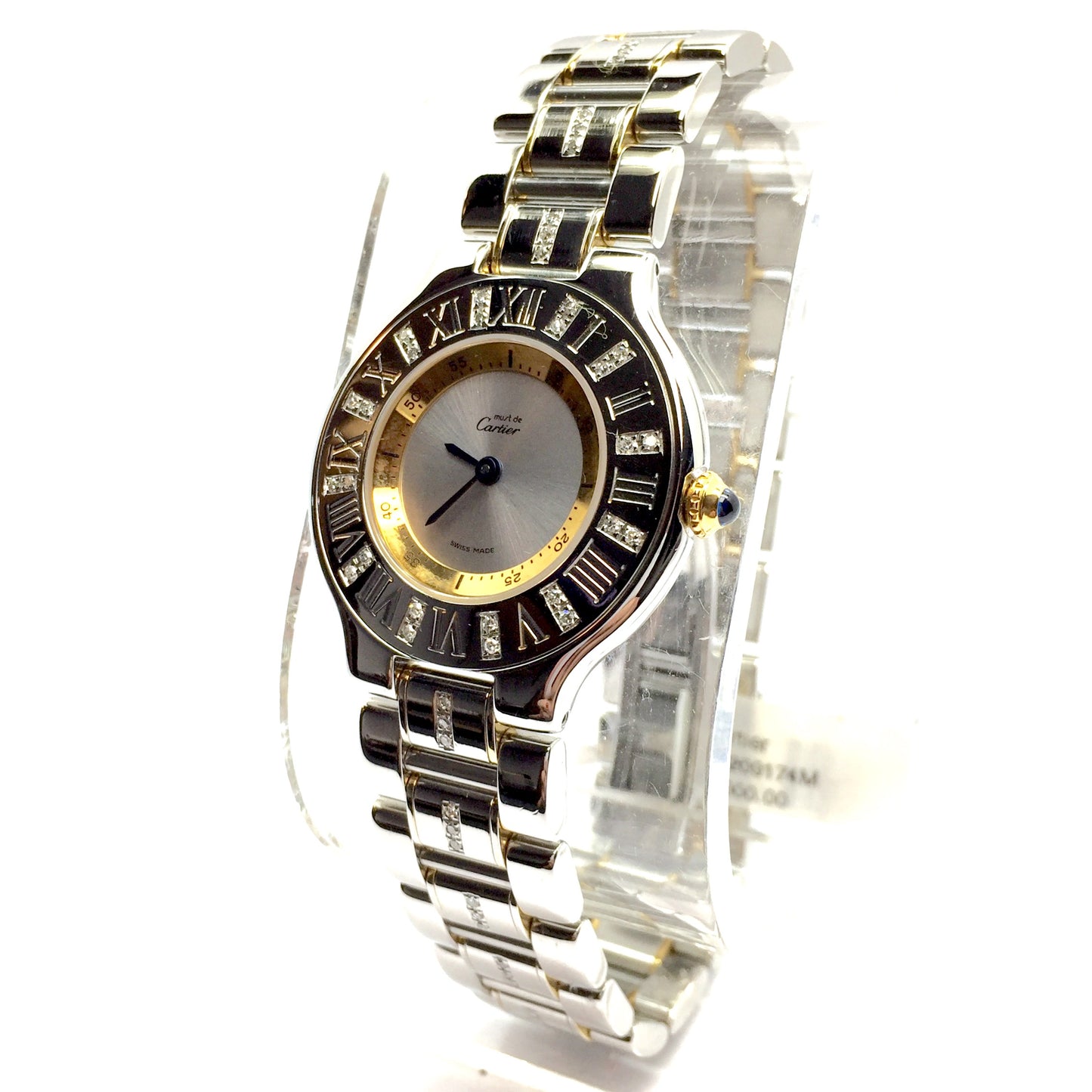 MUST DE CARTIER 21 Quartz 2 Tone 31mm Diamond Watch