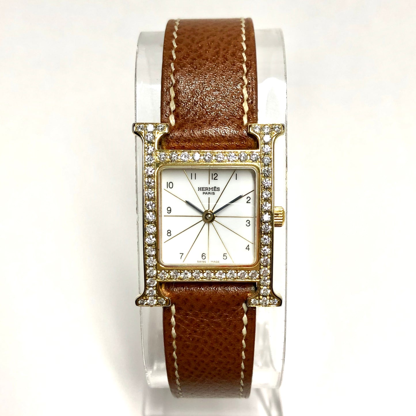 HERMÈS HEURE H Quartz 25mm Two Tone 0.91TCW DIAMOND Watch
