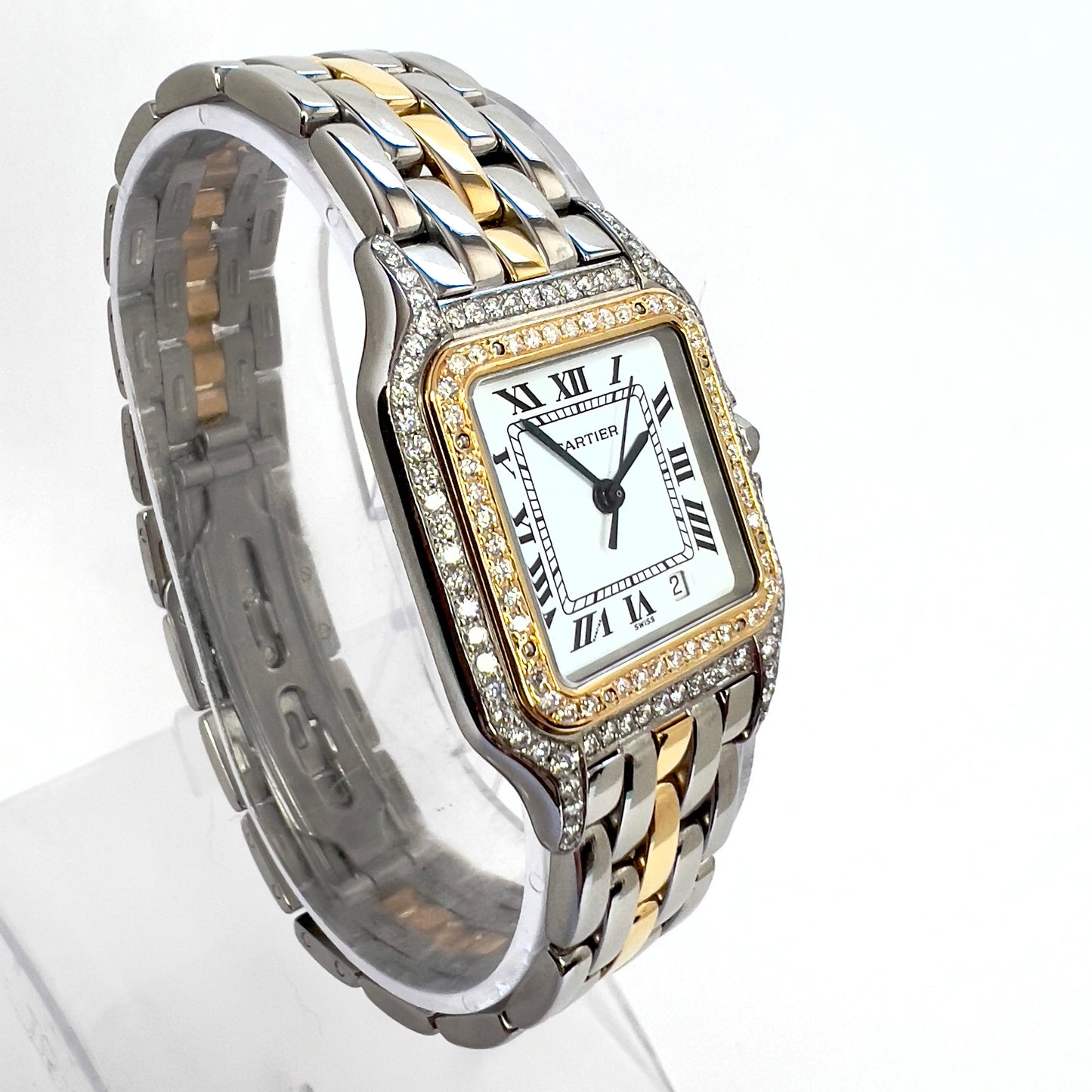 CARTIER PANTHERE Quartz 27mm 1 Row Gold 1.25TCW DIAMOND Watch