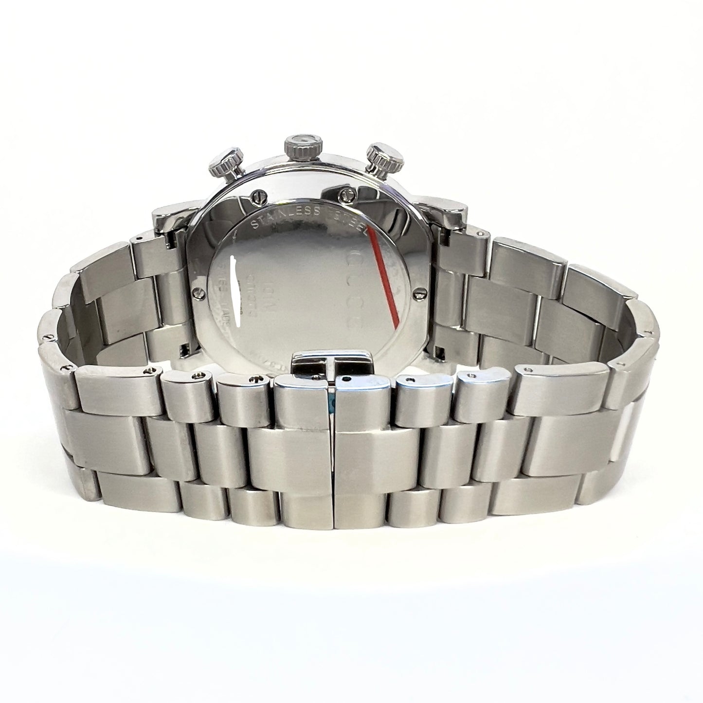 GUCCI G Chronograph Quartz 44mm Steel 3.65TCW Diamond Watch