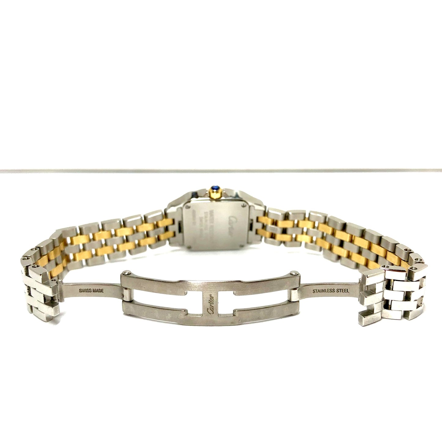 CARTIER SANTOS DEMOISELLE 2698 18K Gold &Steel .92TCW DIAMOND Bezel Ladies Watch