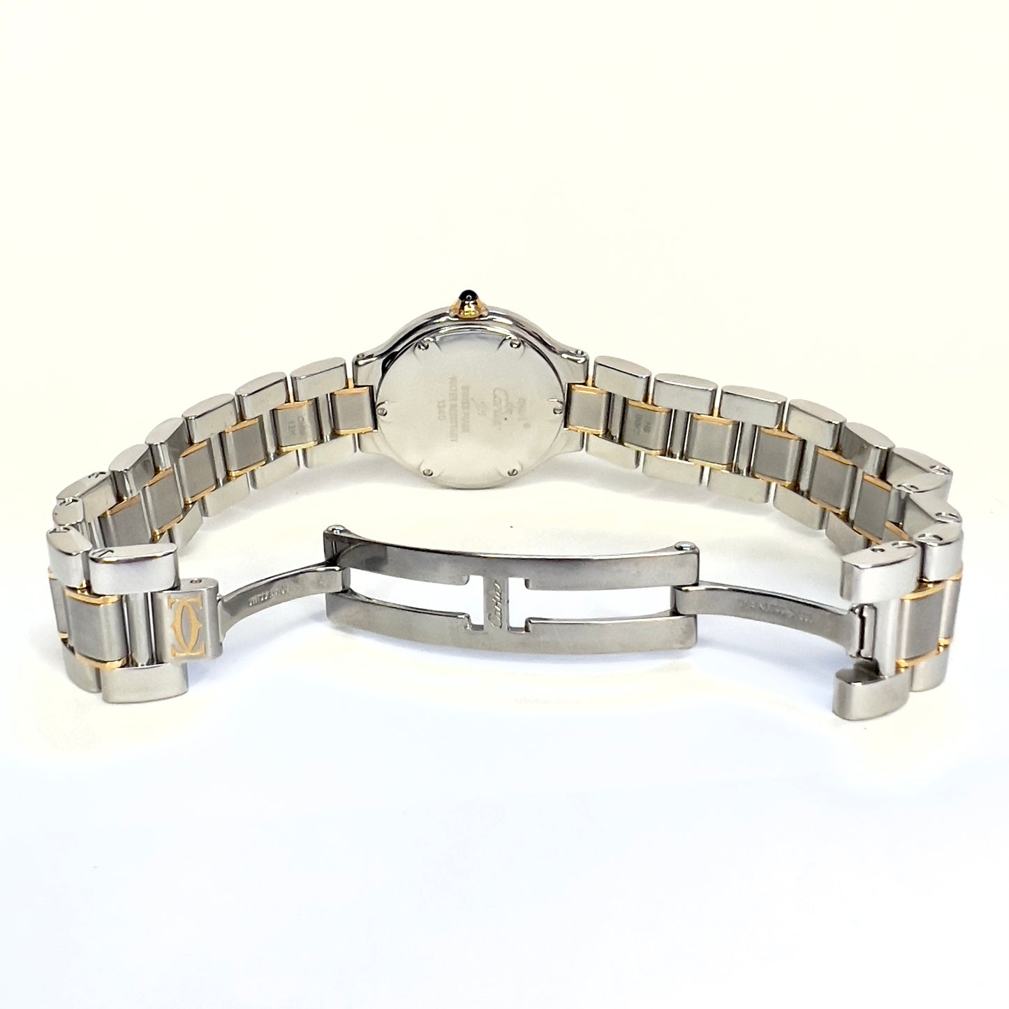 CARTIER MUST 21 Quartz 28mm 2 Tone Watch 0.40TCW Diamonds