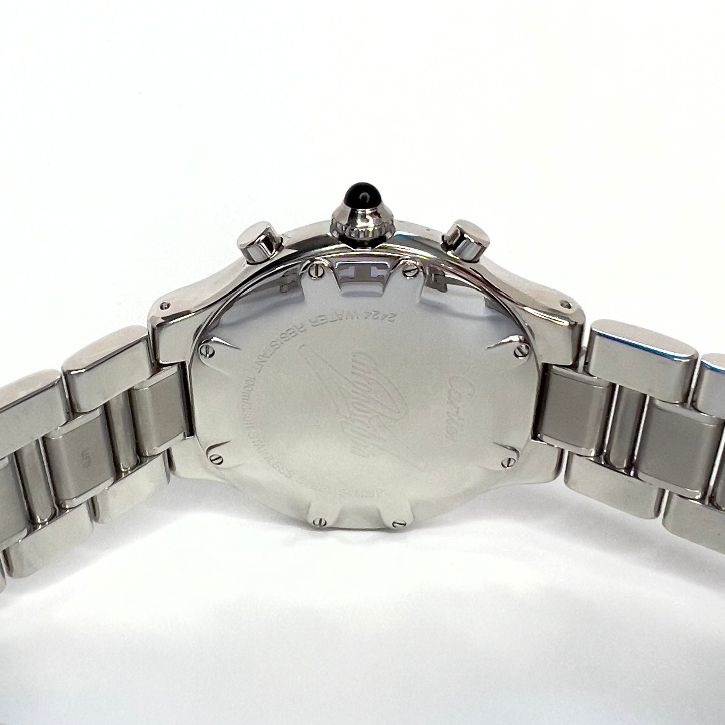 CARTIER Chronoscaph 21 Quartz Steel 38mm 3.10TCW Diamond Watch