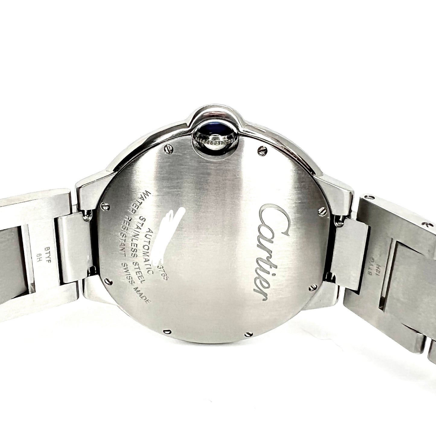 CARTIER BALLON BLEU 3765 42mm Automatic Steel 2.05TCW DIAMOND Watch
