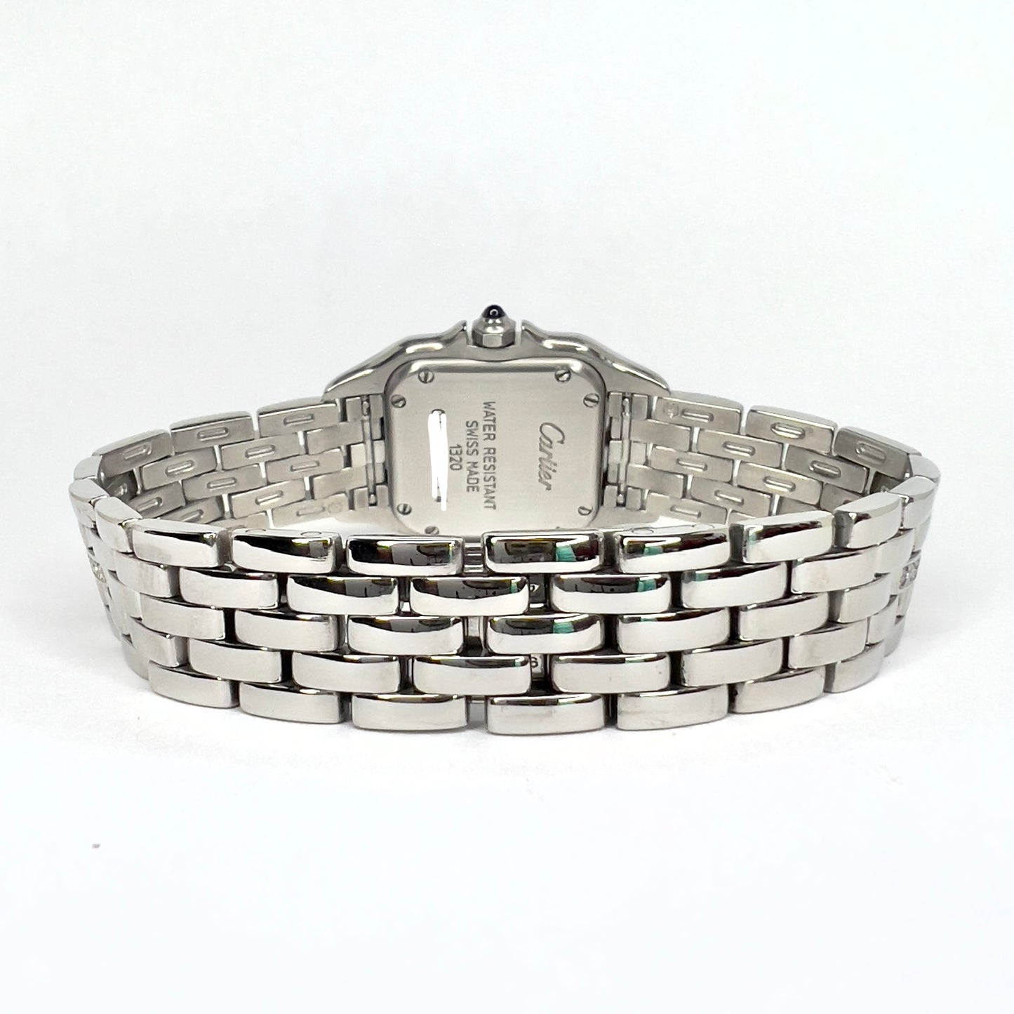 CARTIER PANTHERE Quartz 22mm Steel 0.70TCW Diamond Watch