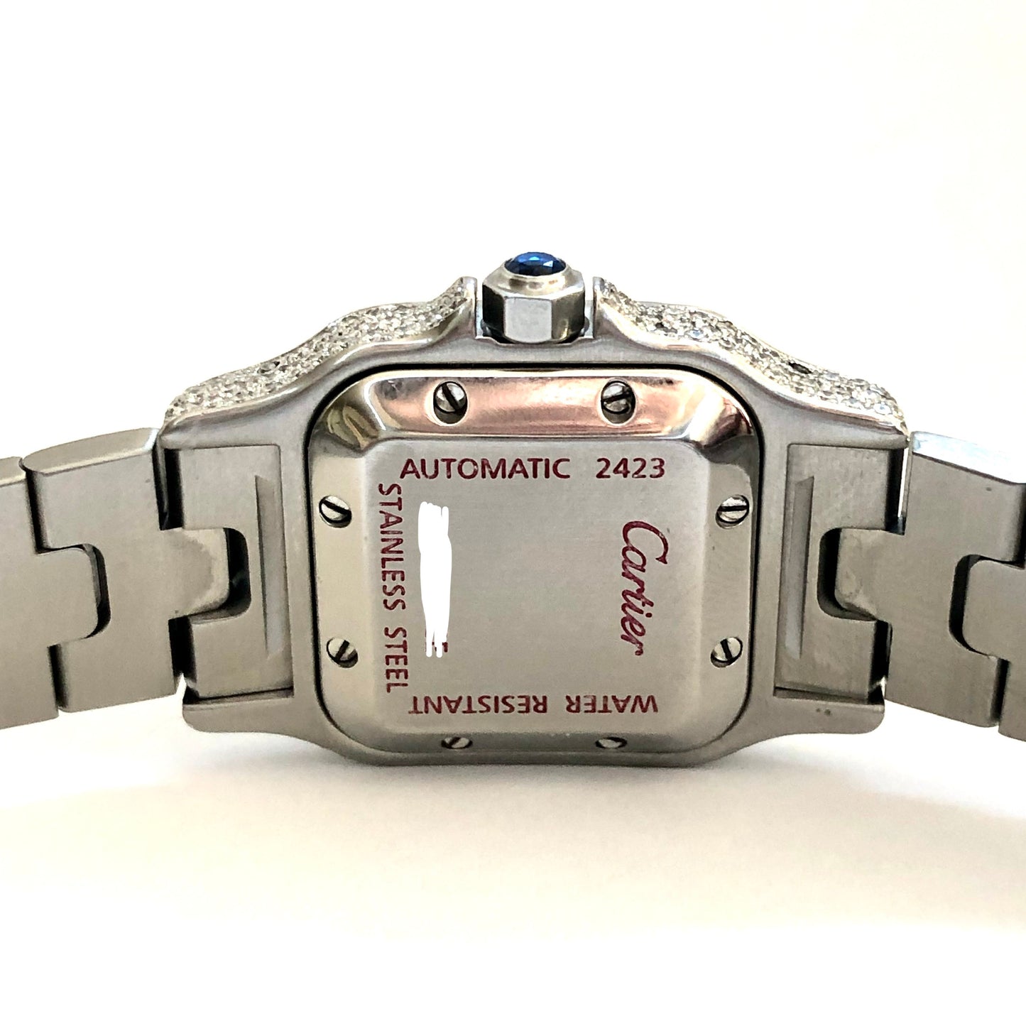 CARTIER SANTOS GALBEE 24mm Automatic Steel Diamond Watch ~8TCW NEW Model