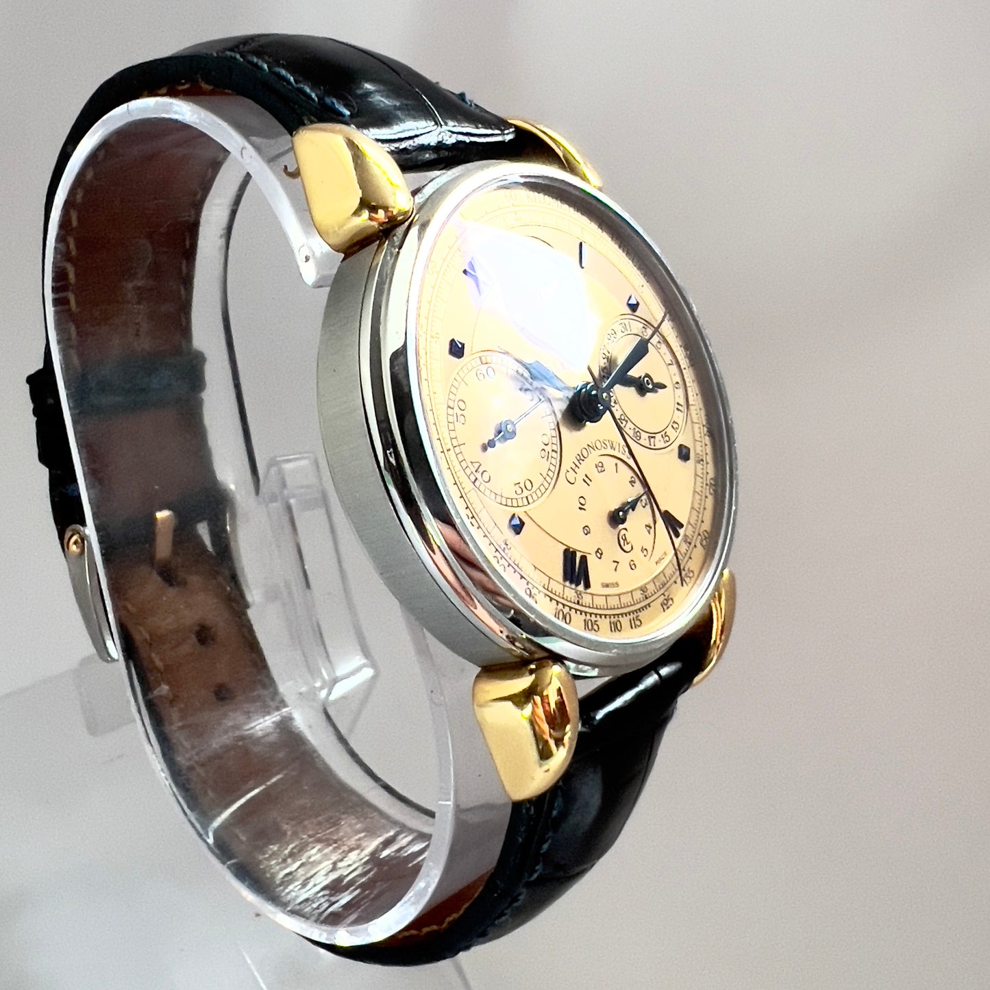KLASSIK CHRONOSWISS Automatic 37mm 2 Tone Skeleton Back Case Watch