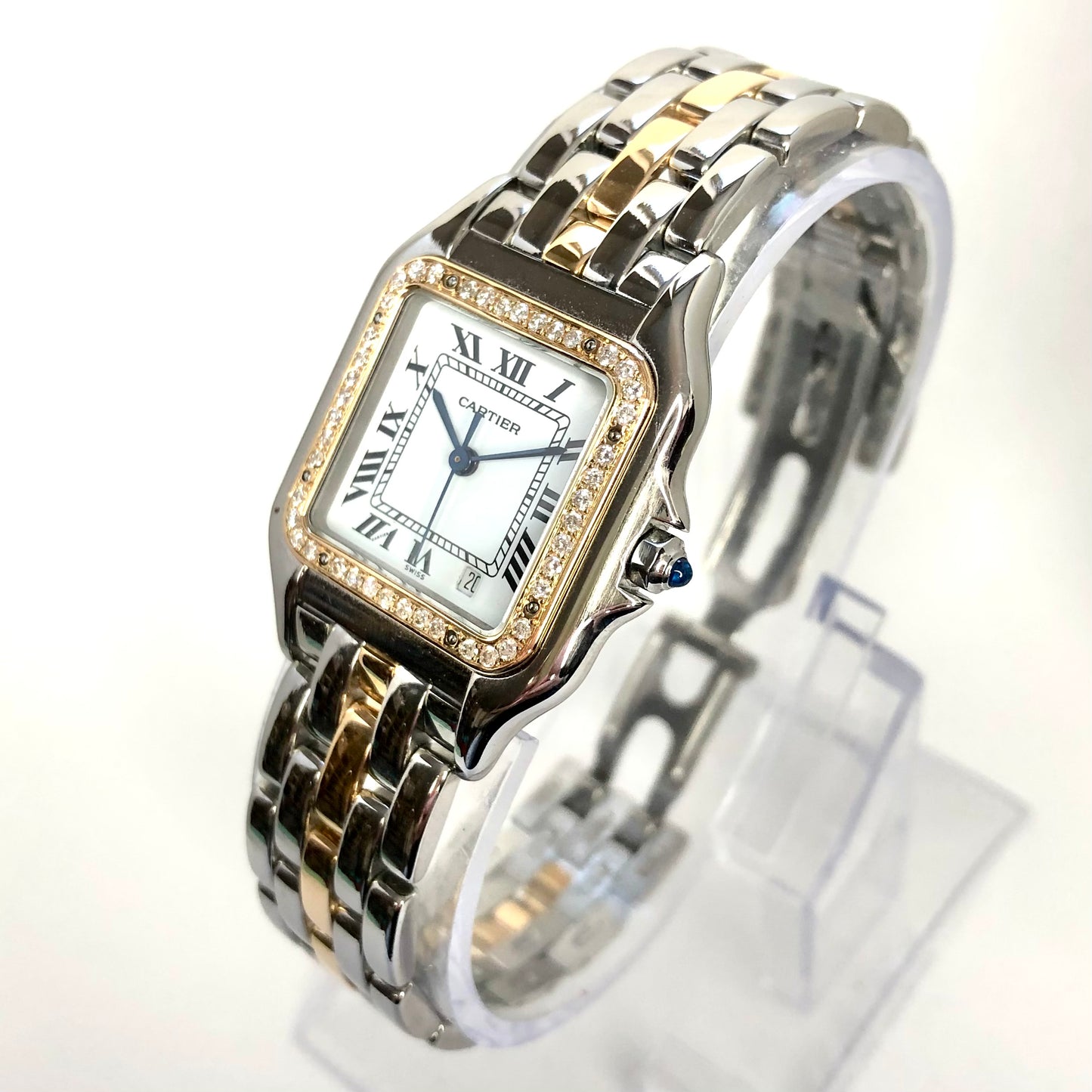 CARTIER PANTHERE Quartz 27mm 1 Row Gold 0.48TCW DIAMOND Watch