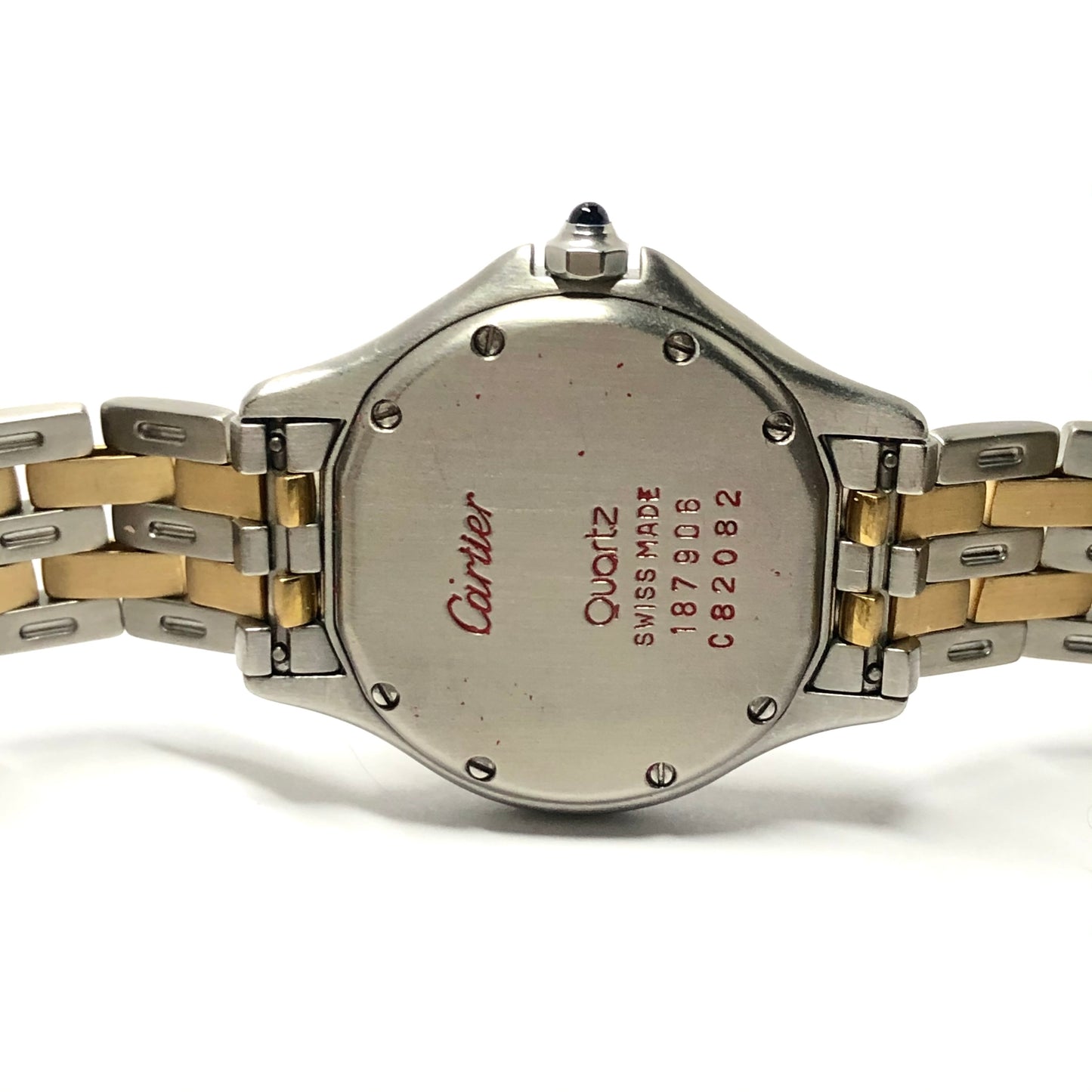 CARTIER PANTHERE COUGAR Quartz 27mm 2 Row Gold Steel Diamond Watch