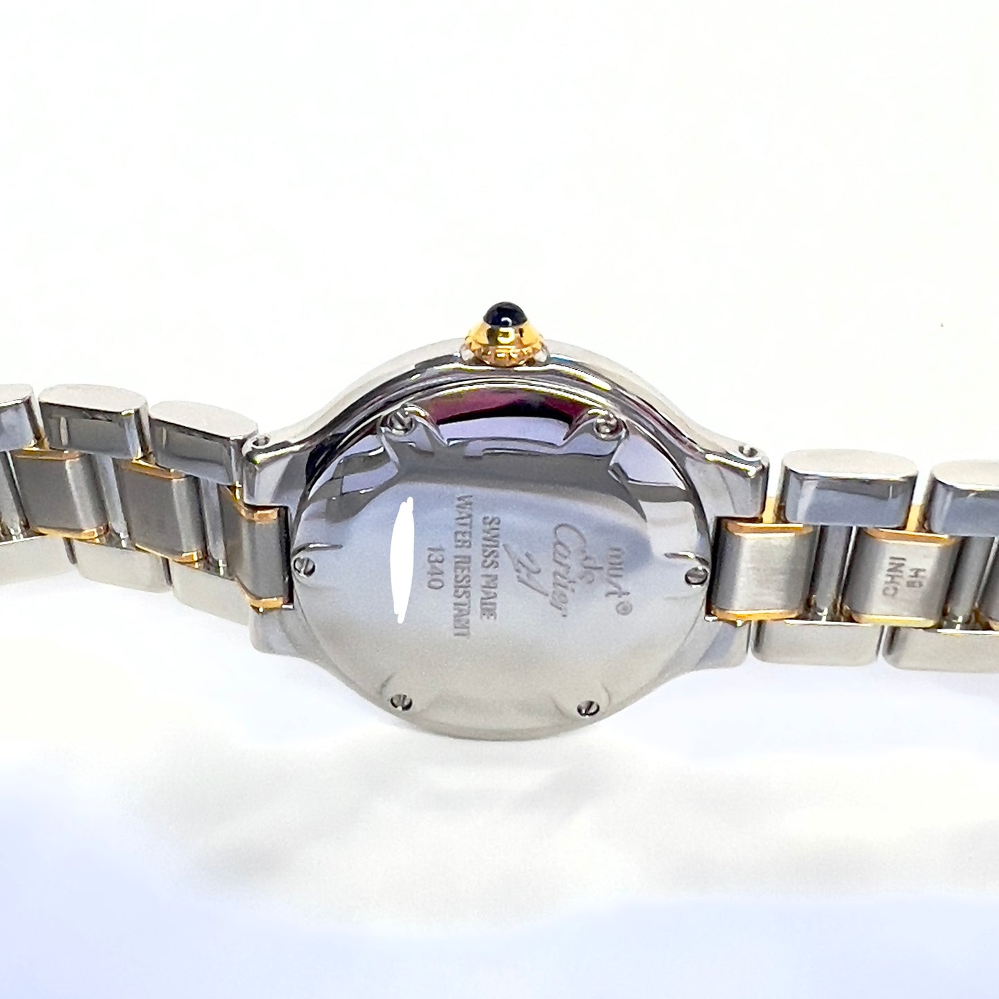 CARTIER MUST 21 Quartz 28mm 2 Tone Watch 0.40TCW Diamonds