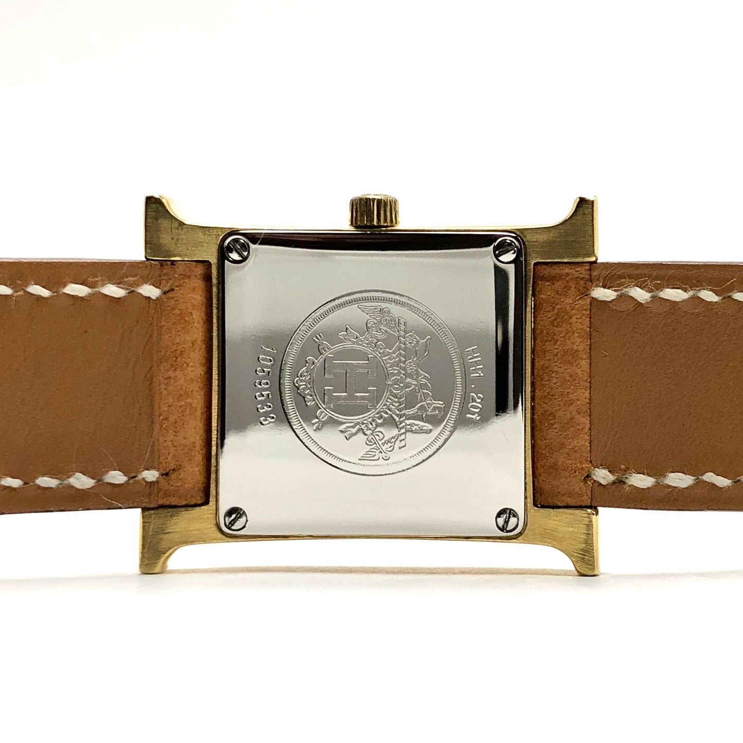 HERMÈS HEURE H Quartz 25mm Two Tone 0.91TCW DIAMOND Watch Double Tour Band