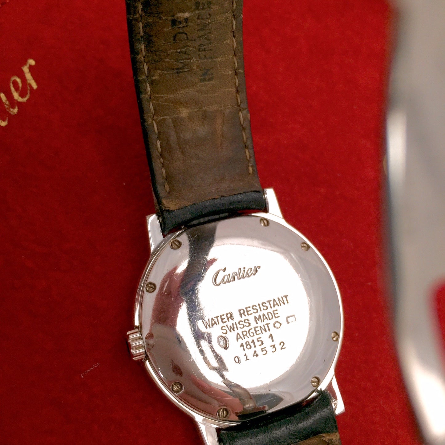 CARTIER RONDE Quartz 32mm Silver ~1.3 DIAMONDS & Blue SAPPHIRES Watch