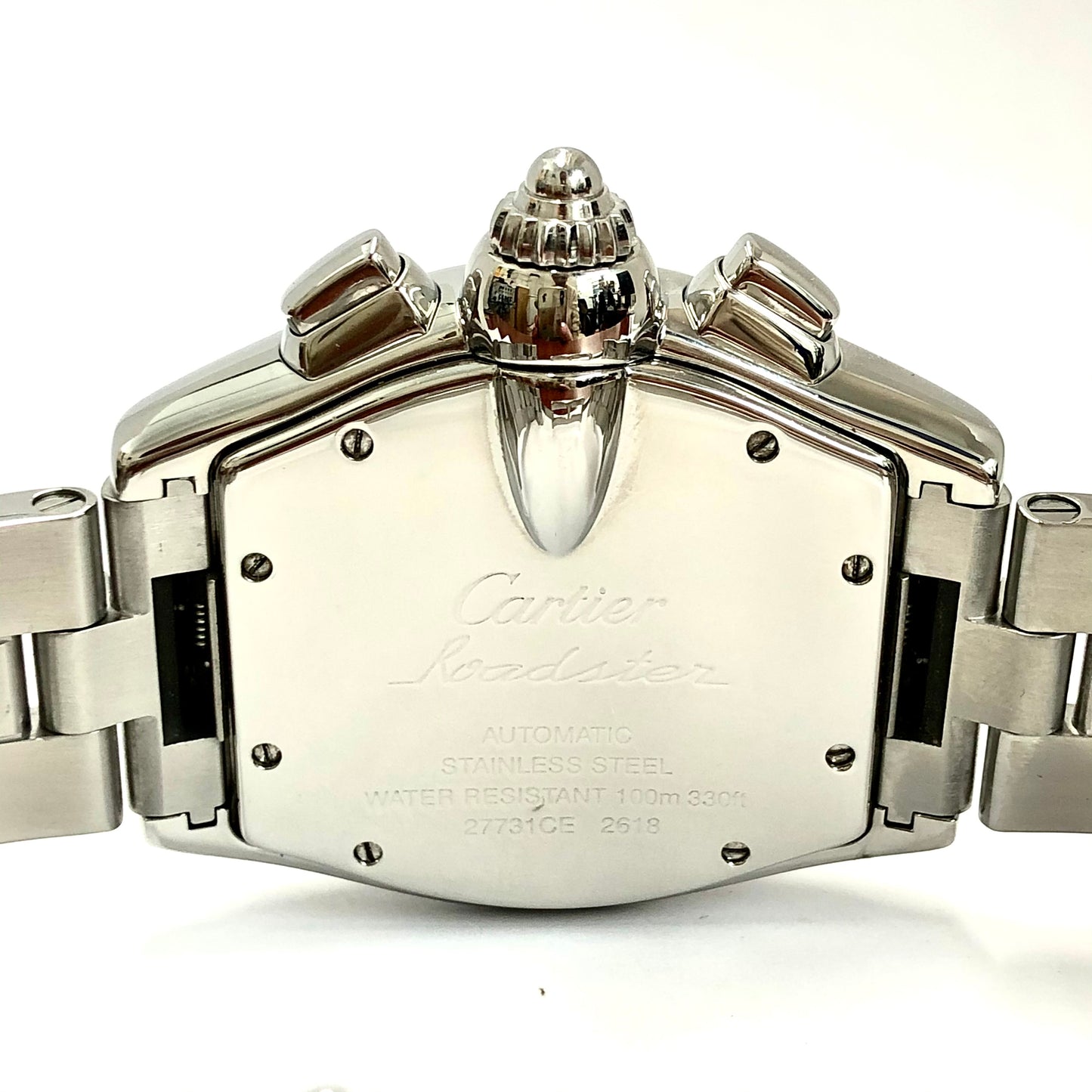 CARTIER ROADSTER 2618 Automatic 42mm Steel ~2.5TCW DIAMOND Watch
