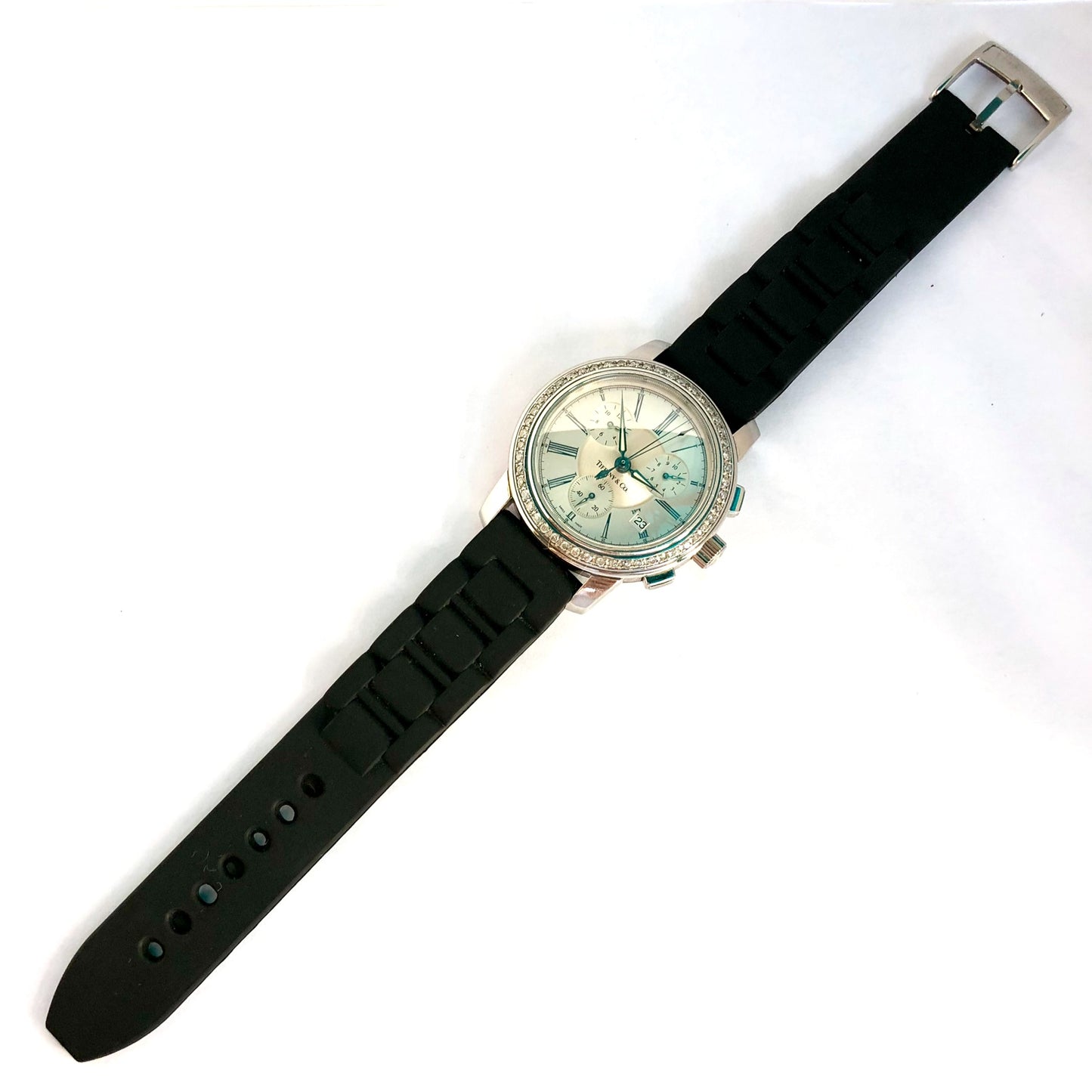 TIFFANY & CO. Chronograph Quartz 36mm Steel DIAMOND Watch