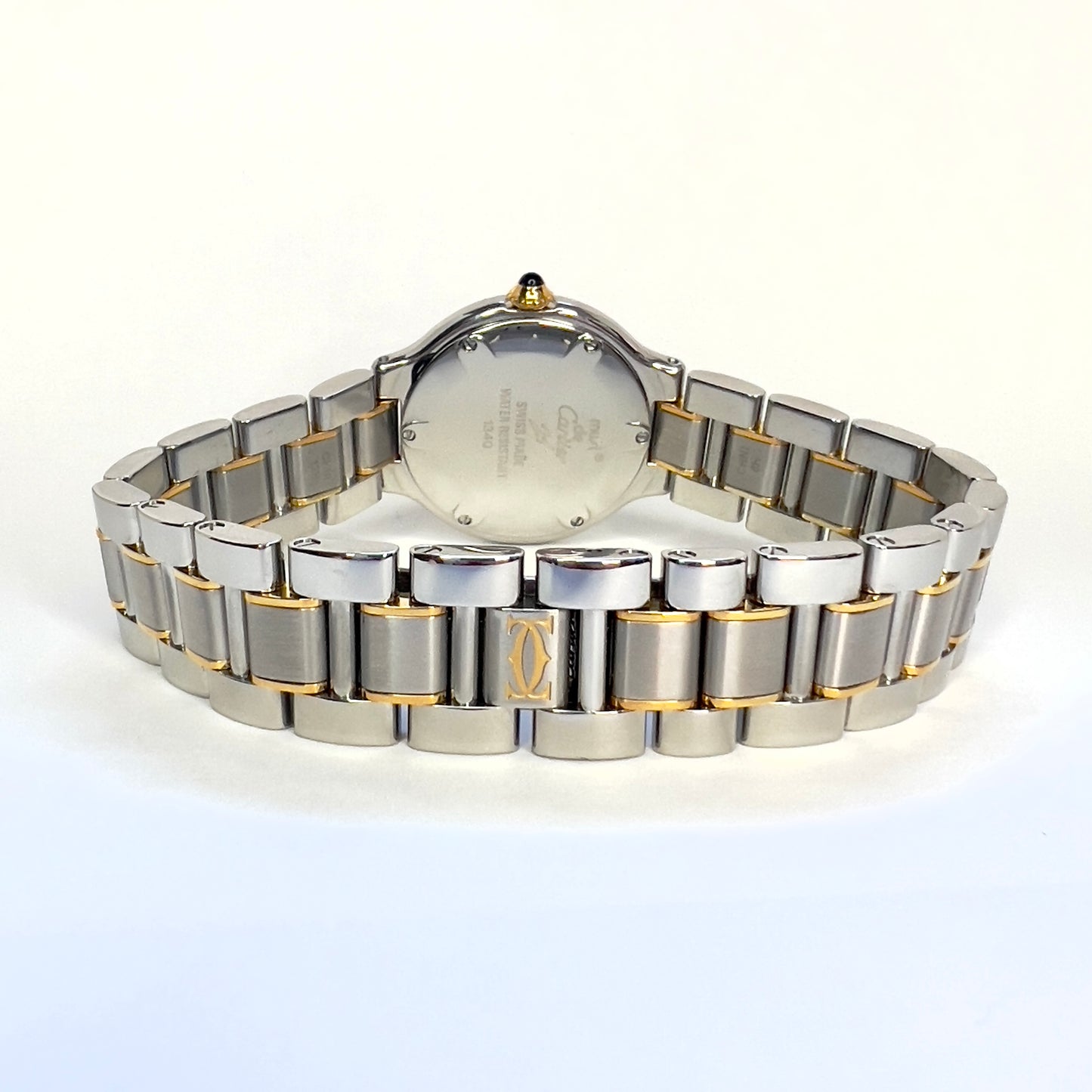 CARTIER MUST 21 Quartz 28mm 2 Tone Watch 0.40TCW Diamonds