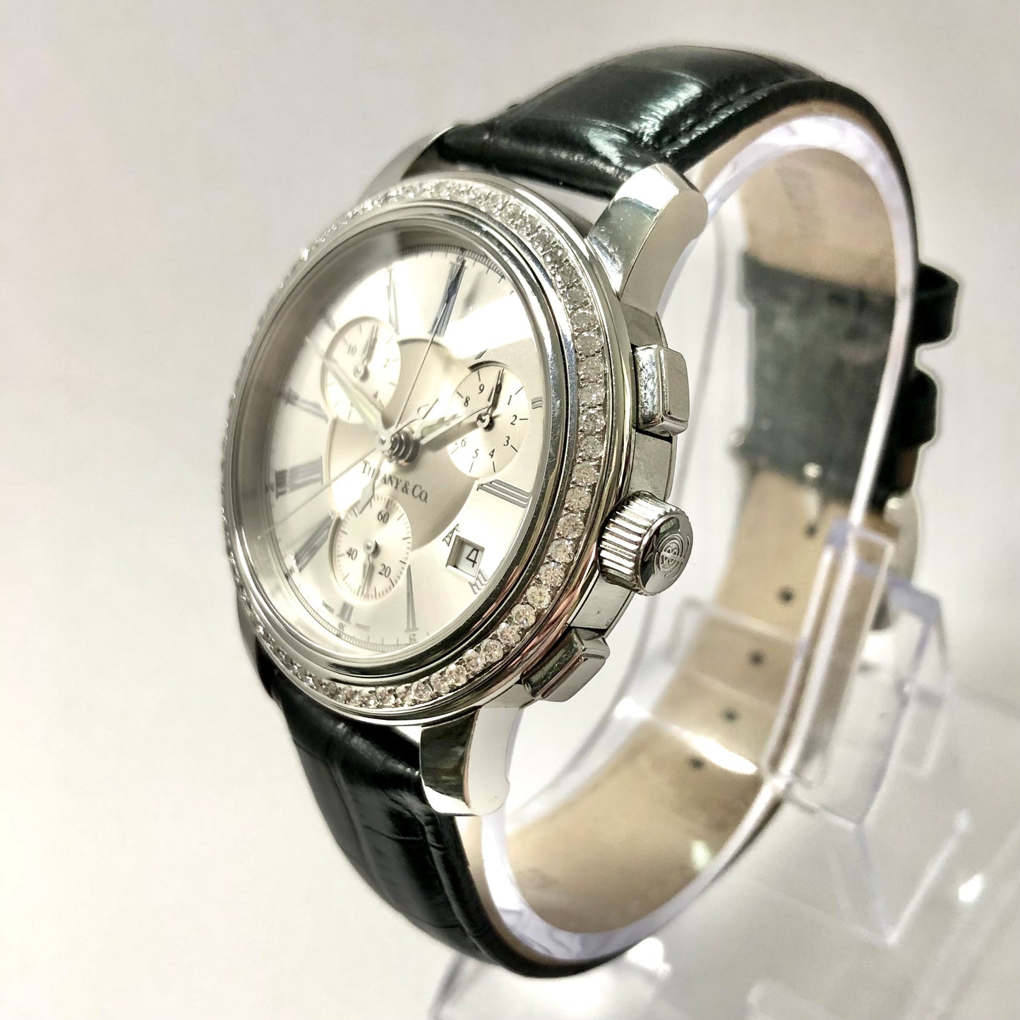 TIFFANY & Co. Chronograph 36mm Steel Diamond Watch