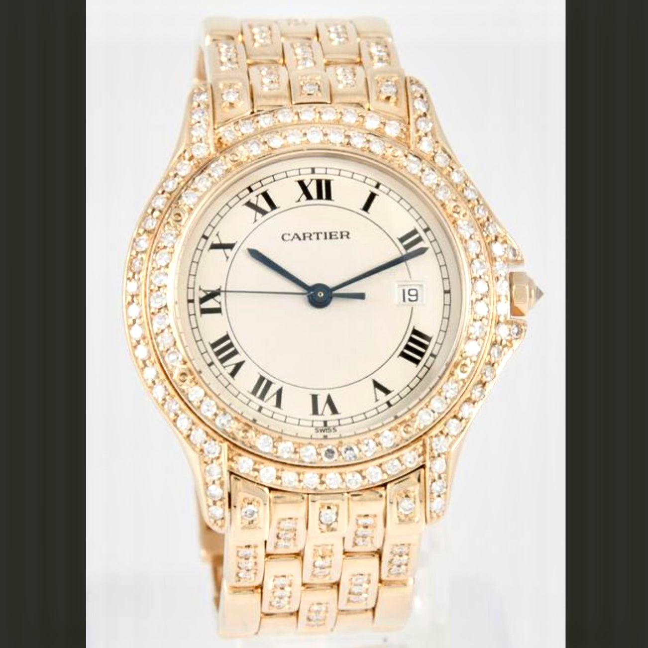 CARTIER PANTHERE COUGAR 27mm 18K Yellow Gold Diamond Watch