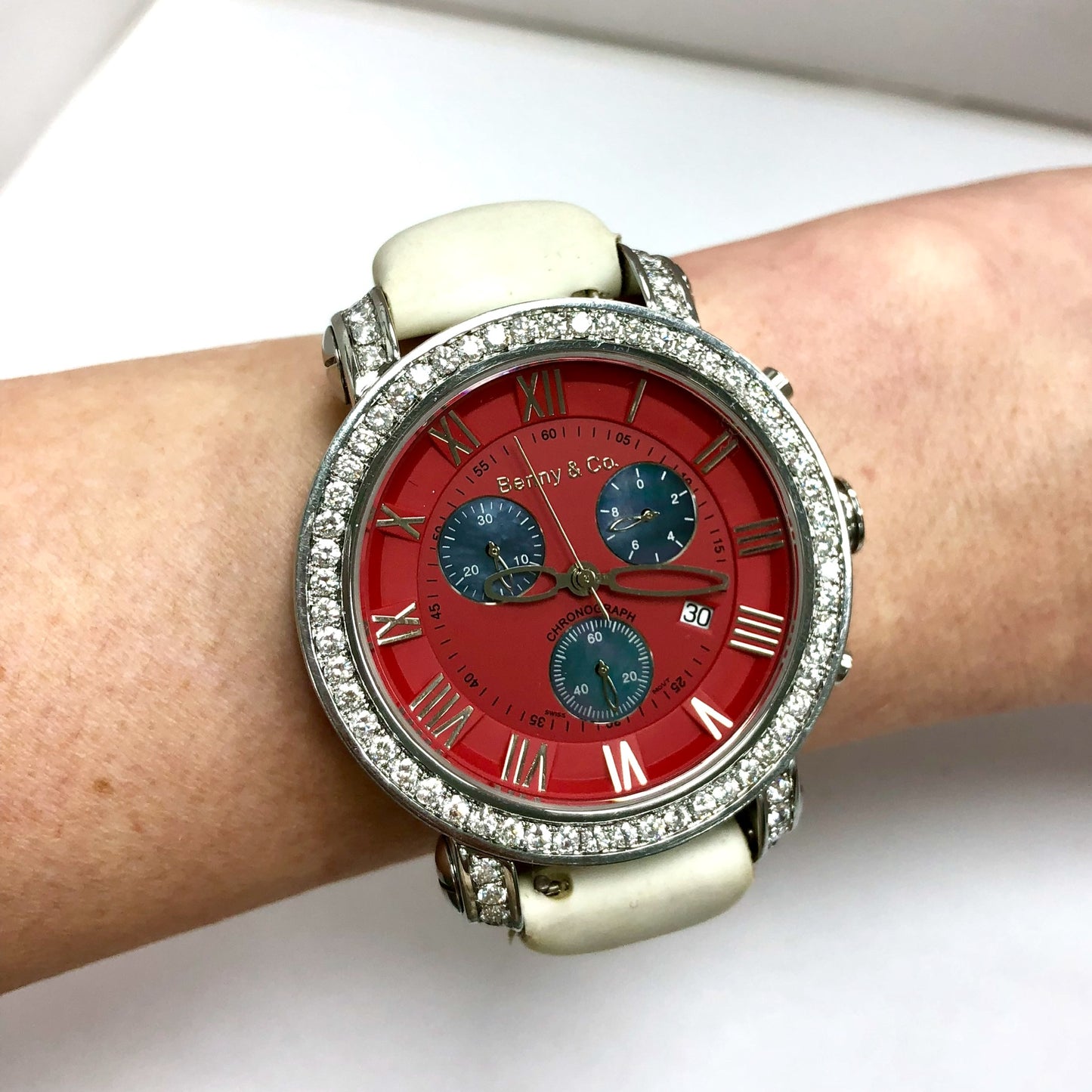 BENNY & CO. Chronograph Quartz 44mm Steel FACTORY DIAMONDS Watch