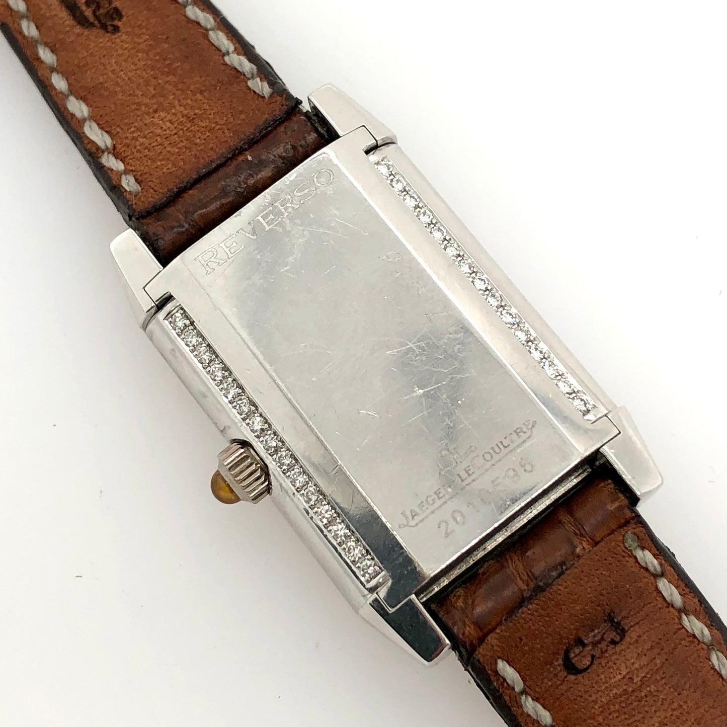 Jaeger LeCoultre REVERSO Joaillerie 18K White Gold Watch Factory Diamonds