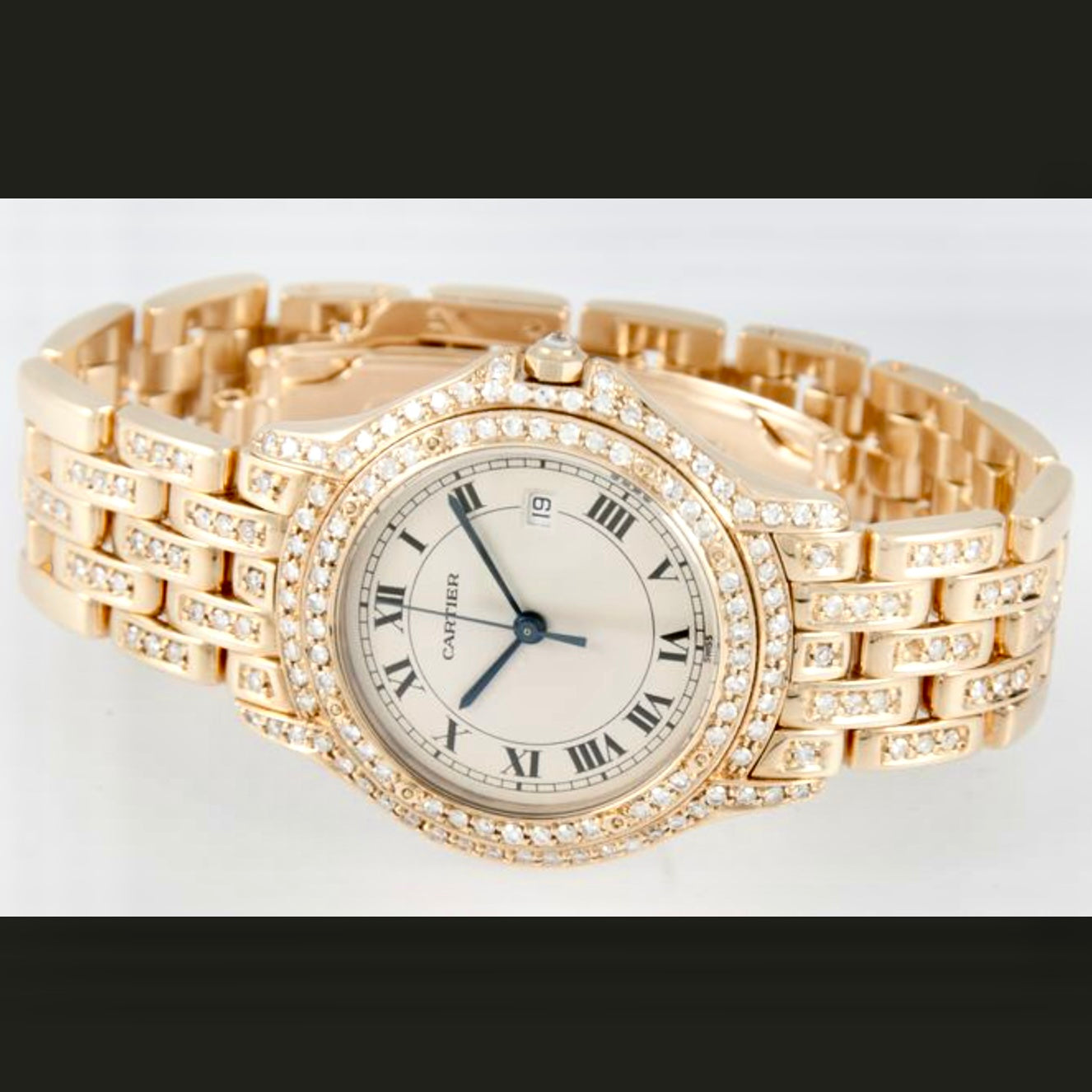 CARTIER PANTHERE COUGAR 27mm 18K Yellow Gold Diamond Watch