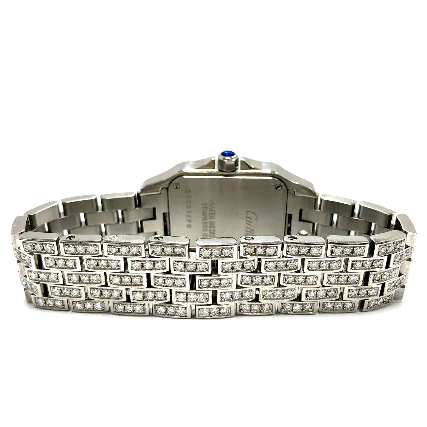 CARTIER SANTOS DEMOISELLE Quartz 20mm Steel ~6TCW DIAMOND Watch