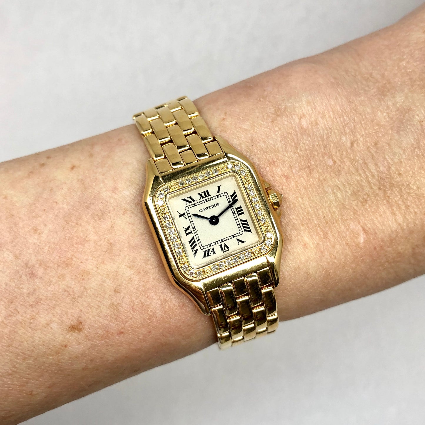 CARTIER PANTHERE 22mm 18K Yellow Gold ~0.4TCW DIAMOND Watch
