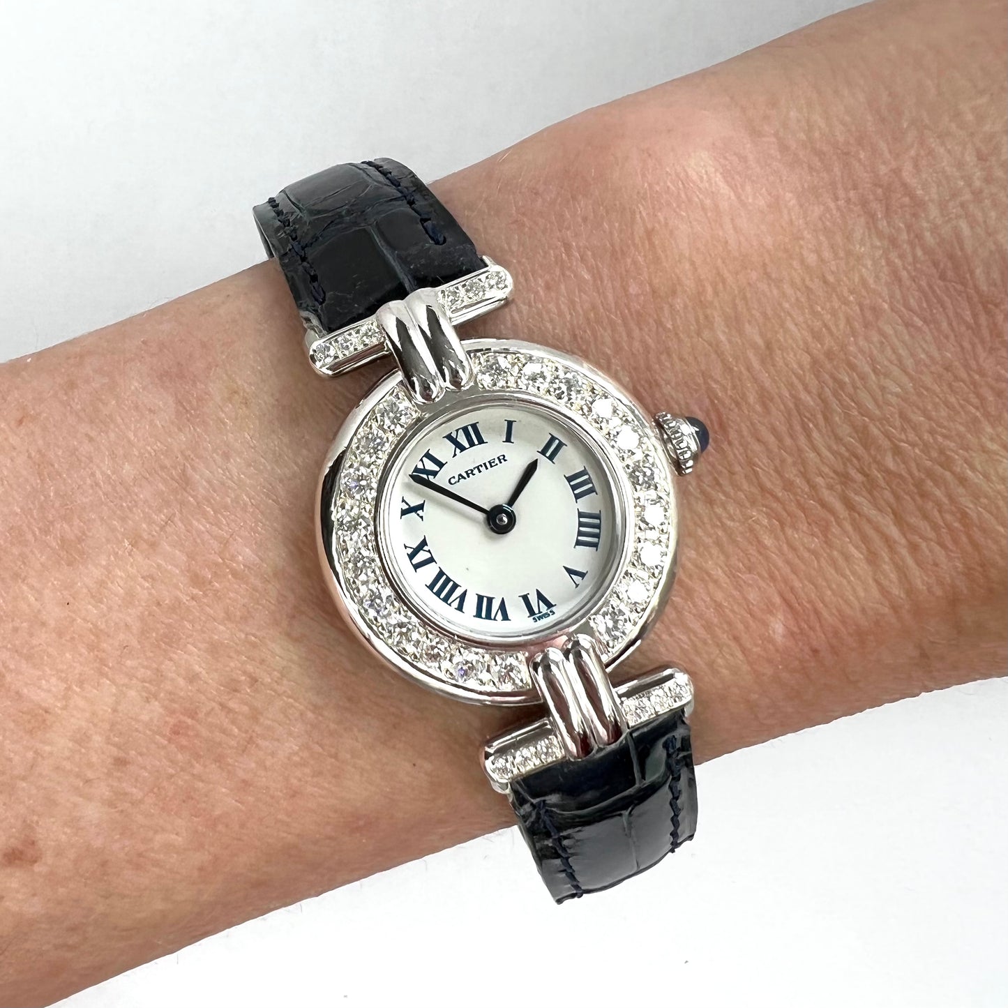 CARTIER COLISÈE Quartz 24mm Silver 0.61TCW Diamond Watch