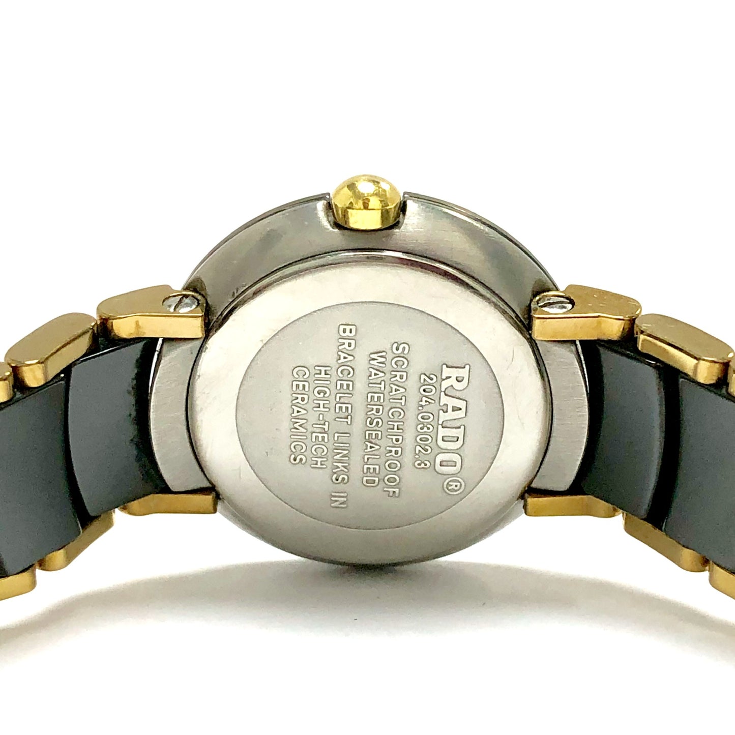 RADO JUBILÉ Quartz 23mm Black High-Tech Ceramics & Steel Diamond Dial Watch