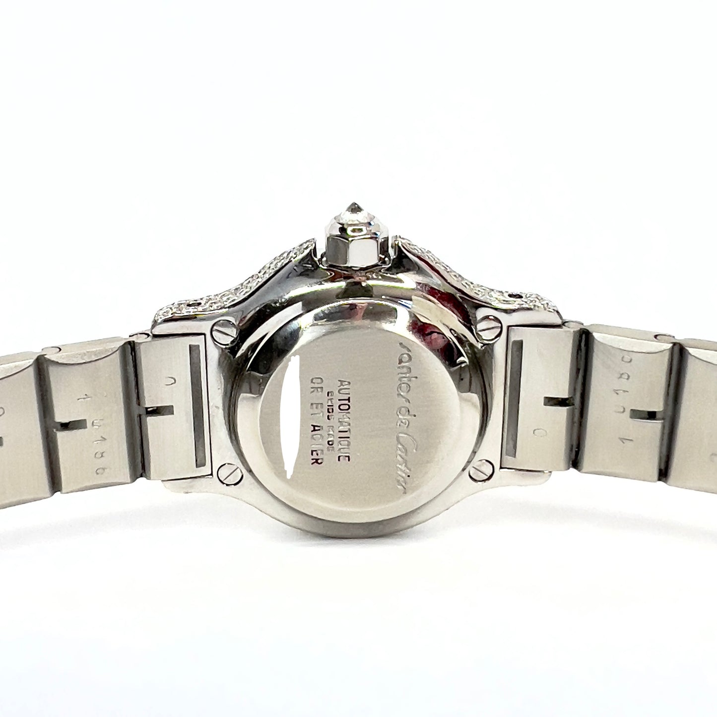 CARTIER SANTOS OCTAGON 25mm Automatic 2 Tone 1.5TCW DIAMOND Watch
